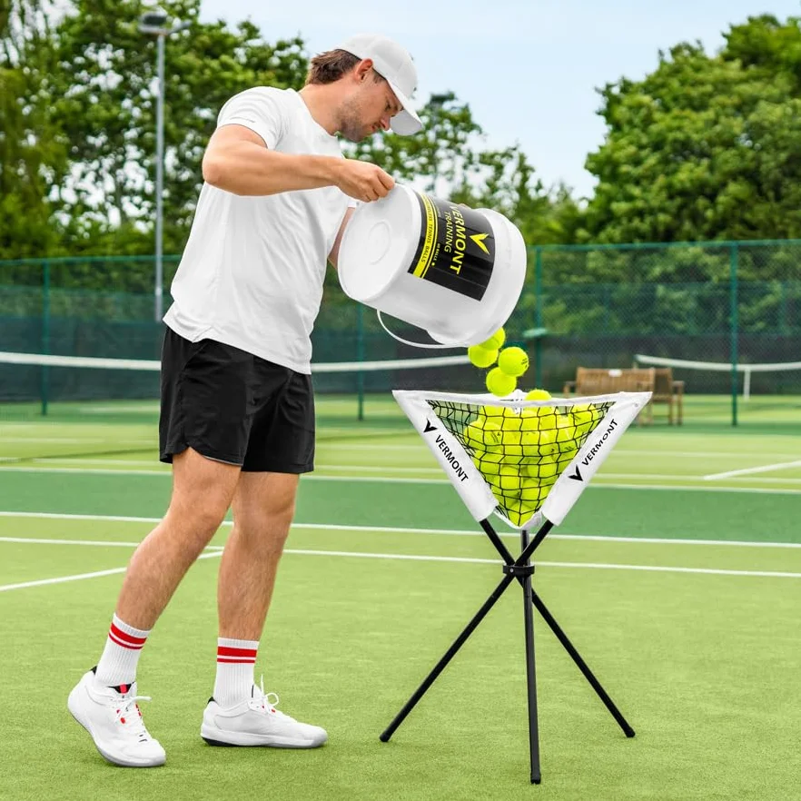 Vermont Cestino pieghevole portatile per palline da tennis fino a 80