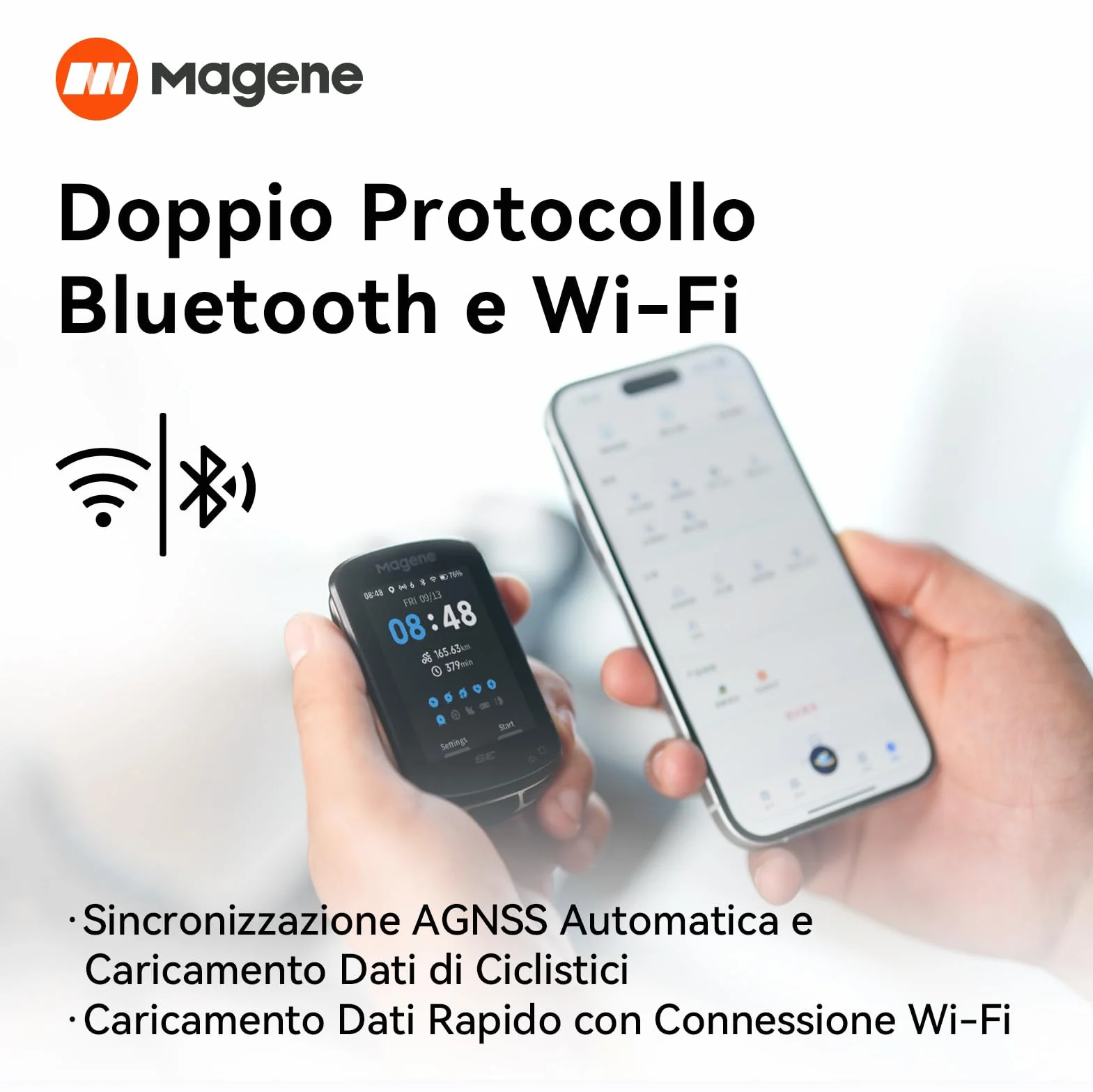 Magene C506SE GPS Ciclocomputer 2,4" a Colori Navigazione Pista Impermeabile Bluetooth WiFi