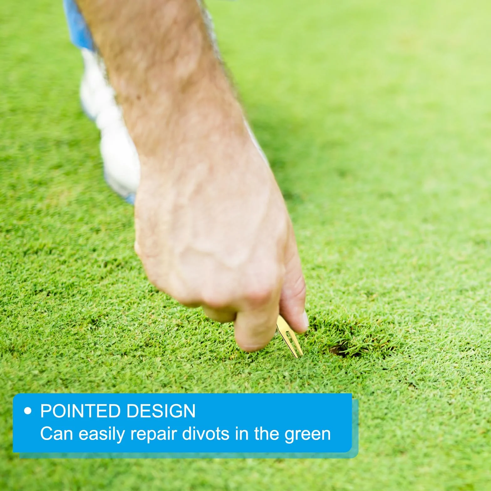 PATIKIL Strumento di riparazione divot in metallo per forcella da golf