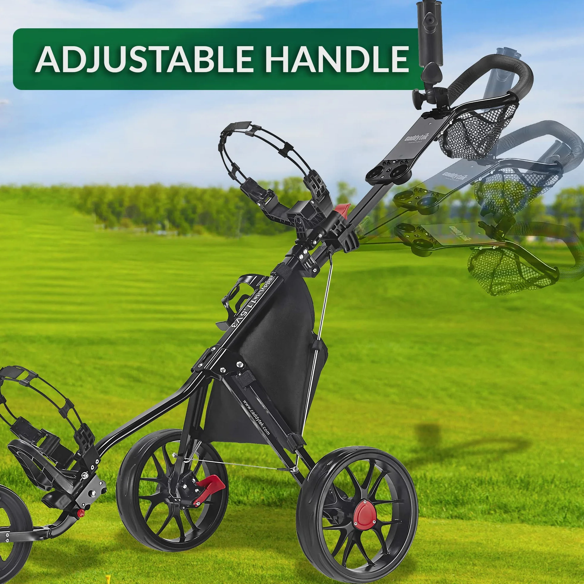 Caddytek CaddyLite 11.5 V3 Carrello da Golf a 3 Ruote Leggero Pieghevole