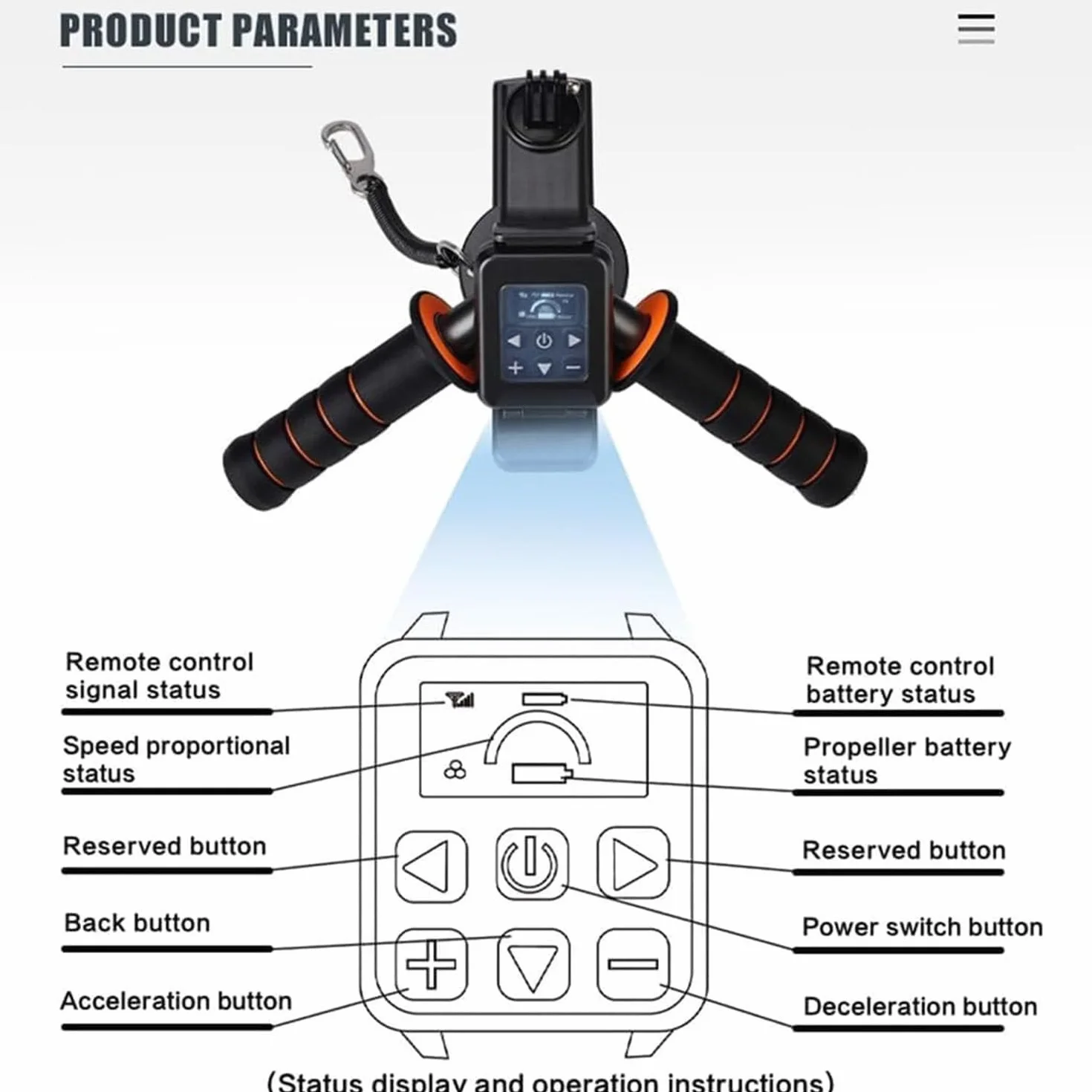 Scooter subacqueo 500 W 10 km/h 40 m profondità 4400mAh Motore RC SUP