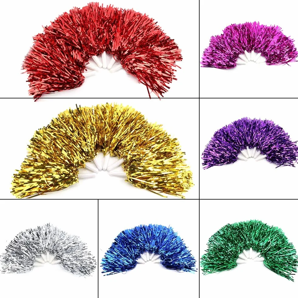 VGEBY 6 Pezzi Cheerleading Pompon, Fiori a Mano Accessori da Ballo per Feste Sportivi