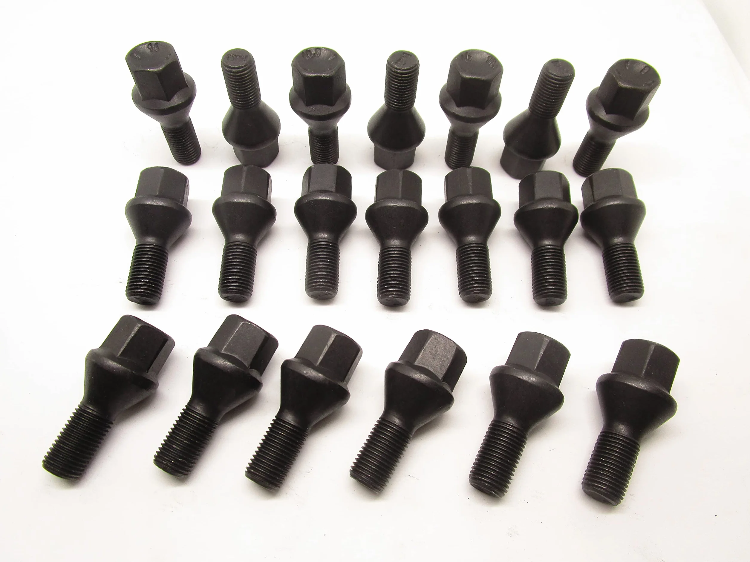 Kit 20 bulloni ruota neri compatibili con Fiat Panda Fiorino Qubo Linea dal 2003 in poi Panda 2012 ruote cerchi in acciaio e in lega Farad