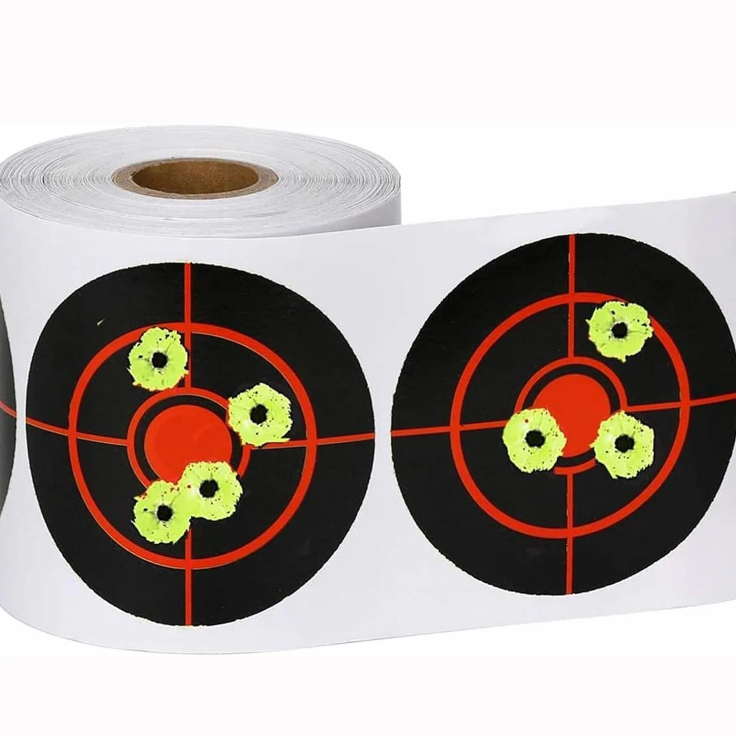 Bersagli splatter autoadesivi fluorescenti gialli 7,6 cm per tiro con fucili e pistole Airsoft BB