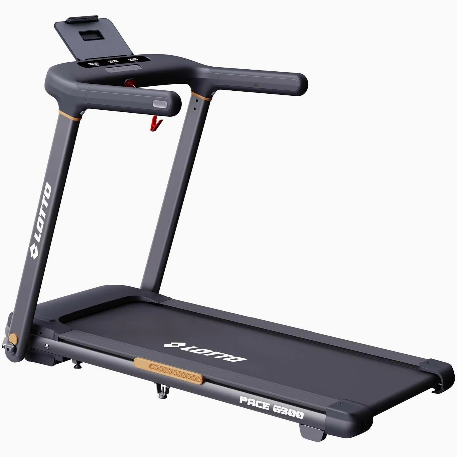 Tapis Roulant Elettrico Lotto Pace G300, 2.5 HP, 1–15 km/h, Inclinazione Automatica 20 Livelli, Superficie 120×45 cm, LED Display, Bluetooth FitShow/Kinomap/Zwift, 12 Programmi, Pieghevole, Max 120 kg