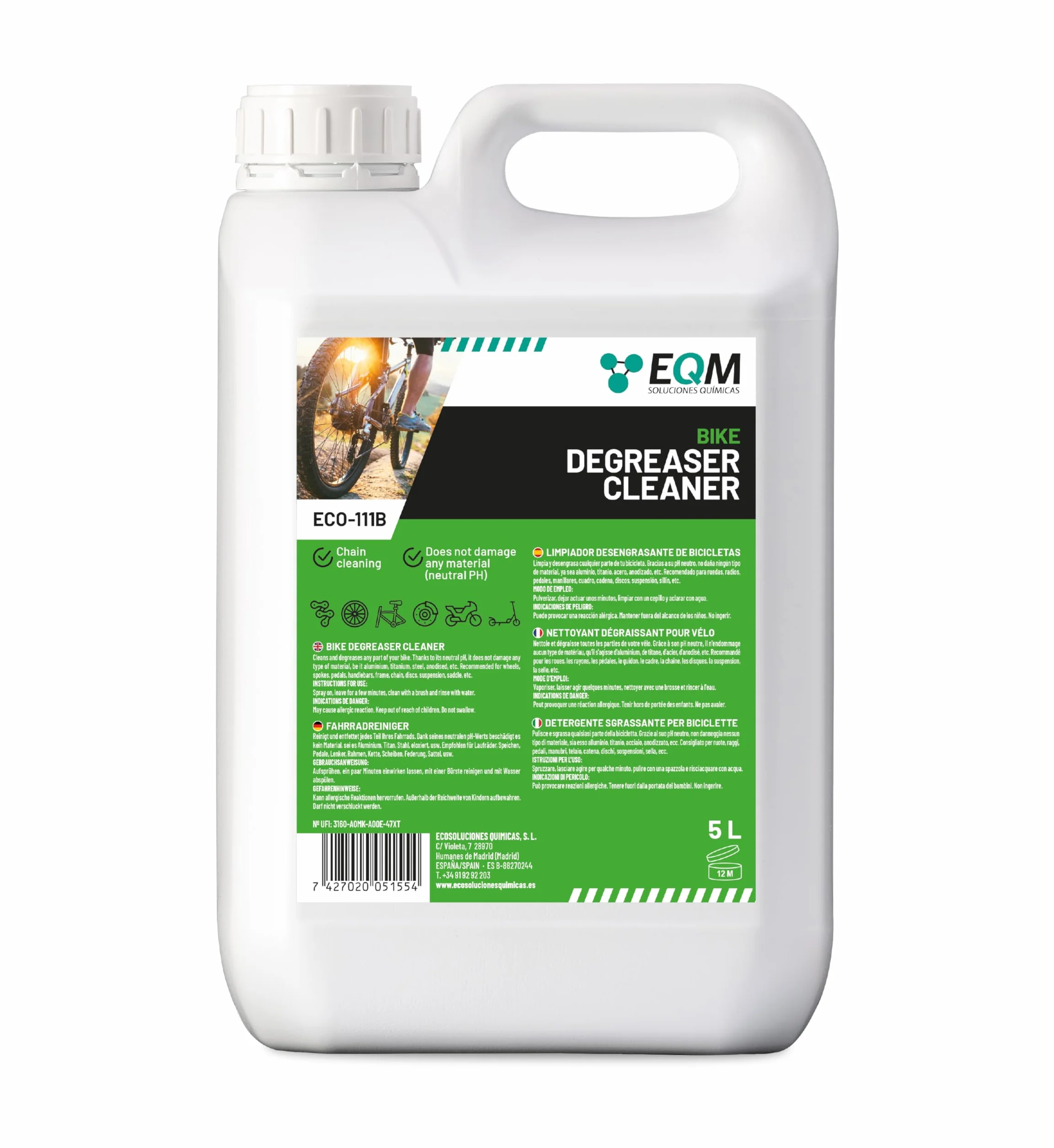 Sgrassatore Neutro per Biciclette 5L ECO-111B