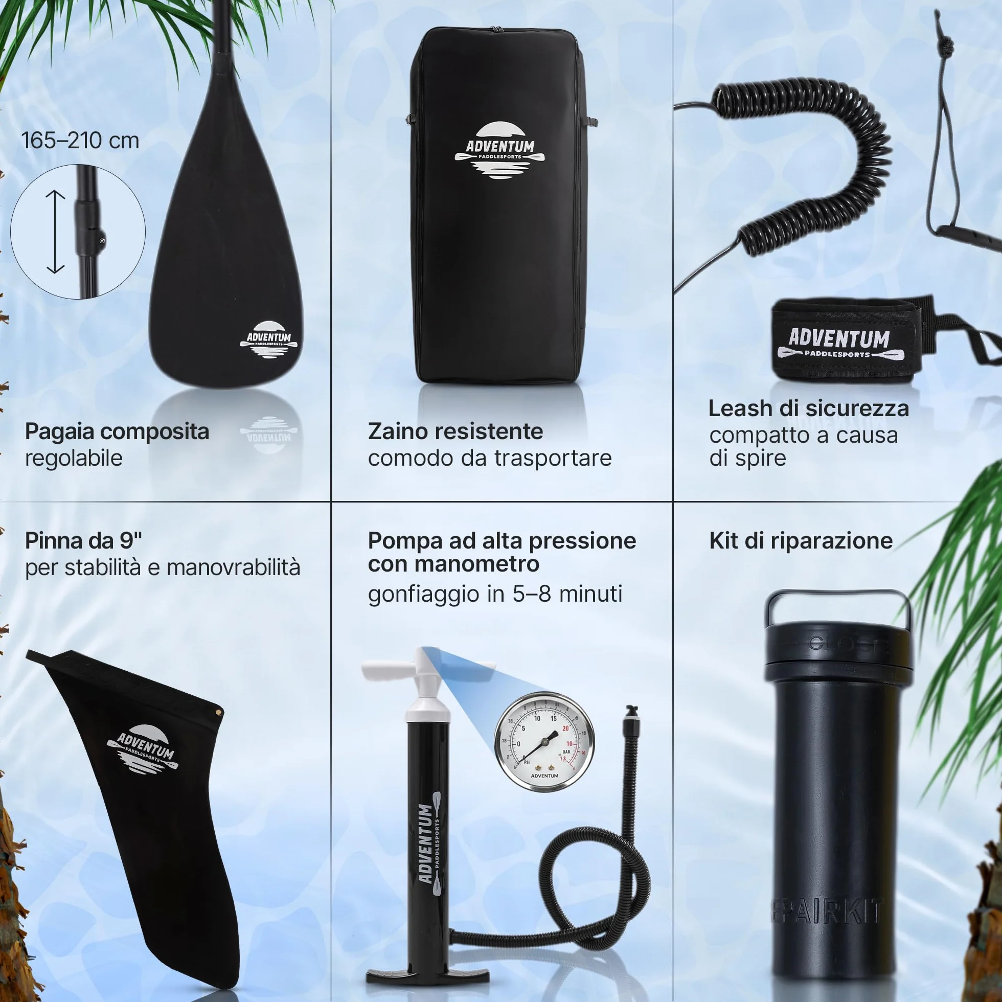 Tavola da SUP Gonfiabile Allround 329-384 cm – Portata Fino a 230-270 kg, Ultra Stabile e Manovrabile – Supporto Action Camera – Ideale per Tutti, Famiglie, Amici, Cane, Relax, Yoga e Touring