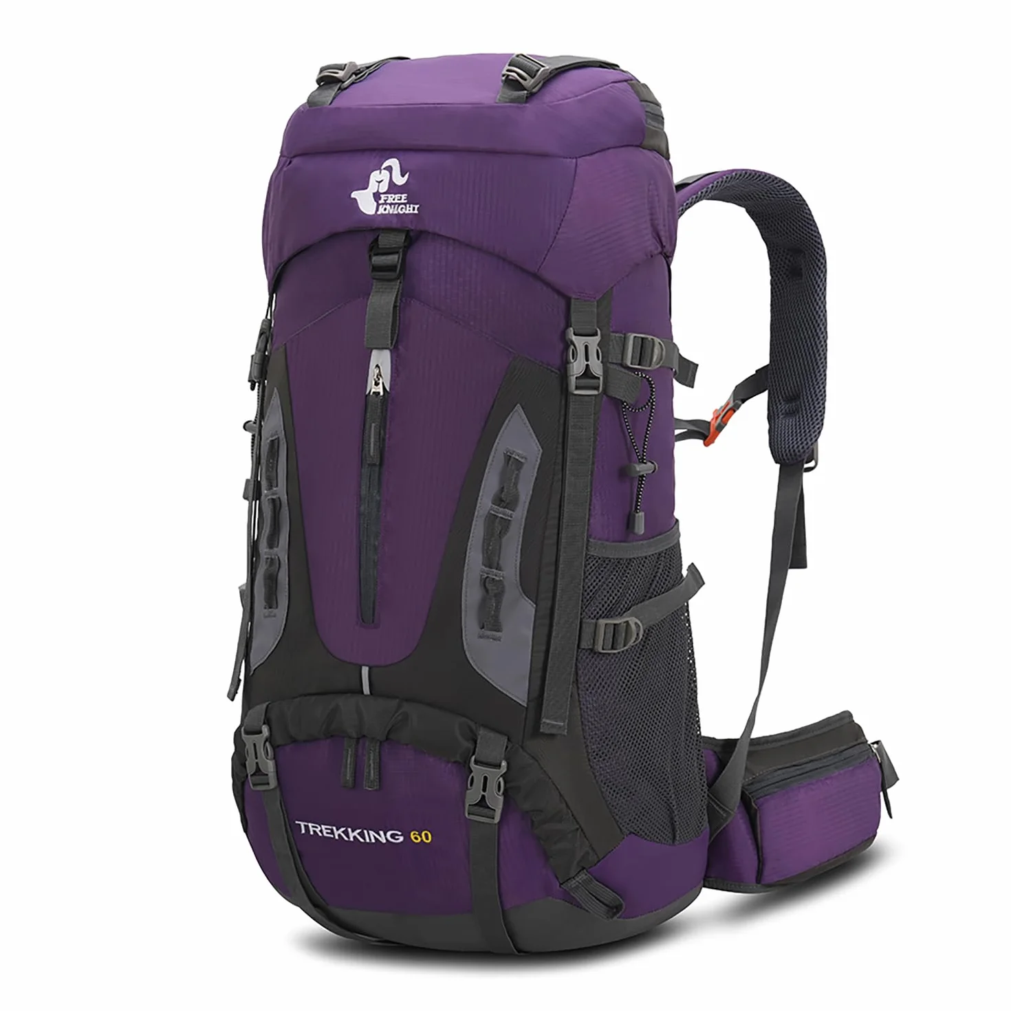 Bseash 60L impermeabile zaino da trekking leggero con copertura antipioggia, zaino da viaggio sport all'aperto per arrampicata campeggio turismo