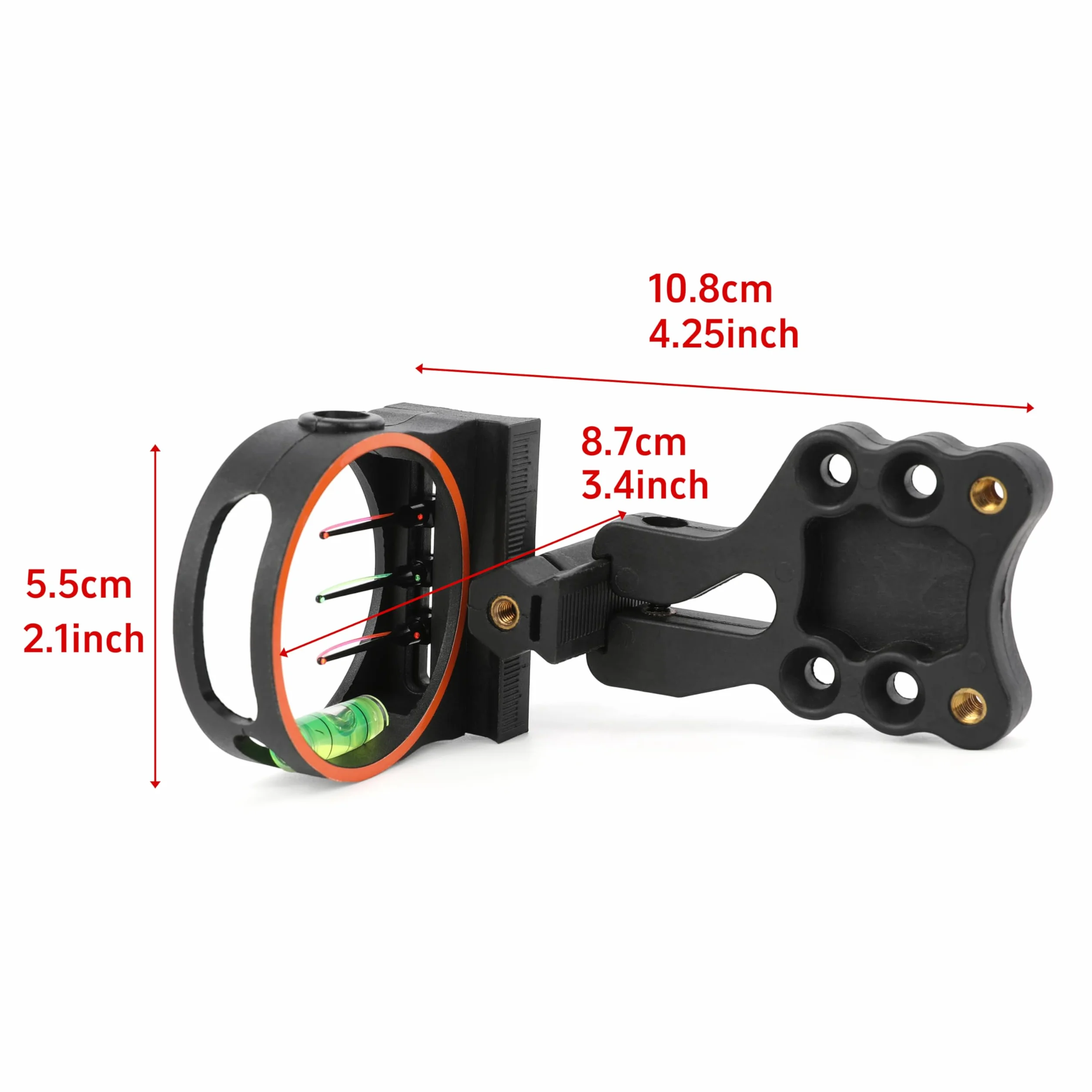 SHARROW Mirino per Arco Compound 3 Pin Bow Sight Micro Regolabile Alluminio Accessori Caccia