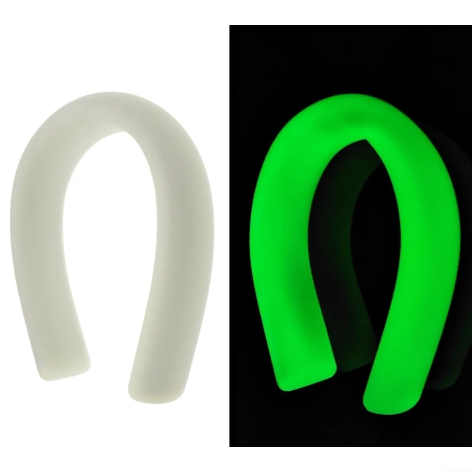 Peso per anello da collo fosforescente per immersioni, con esterno in silicone pieghevole, ottimizzato per prestazioni idrodinamiche in immersioni e snorkeling (L verde)