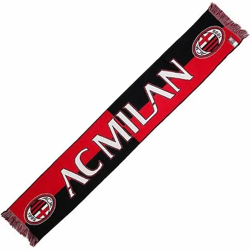 AC Milan Sciarpa Ufficiale Jaquard Acrilico