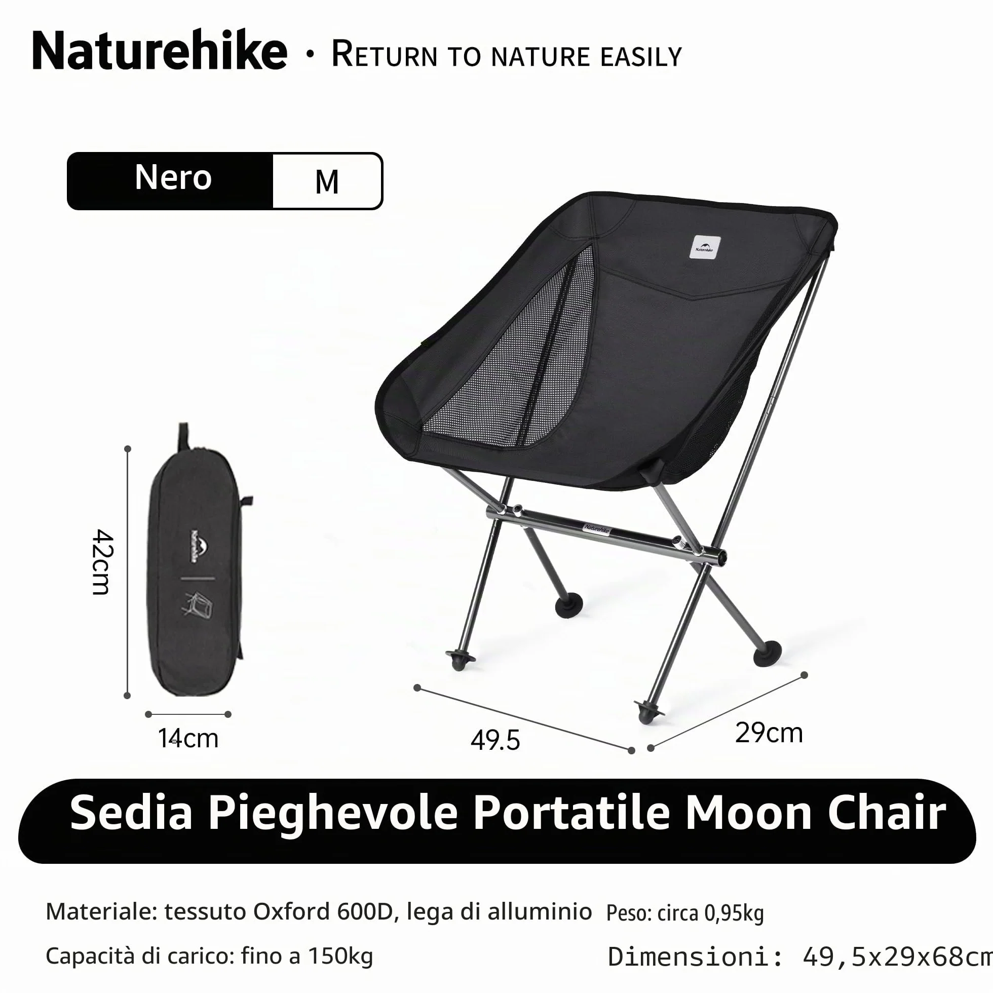 Naturehike YL05 Alu Folding Moon Chair