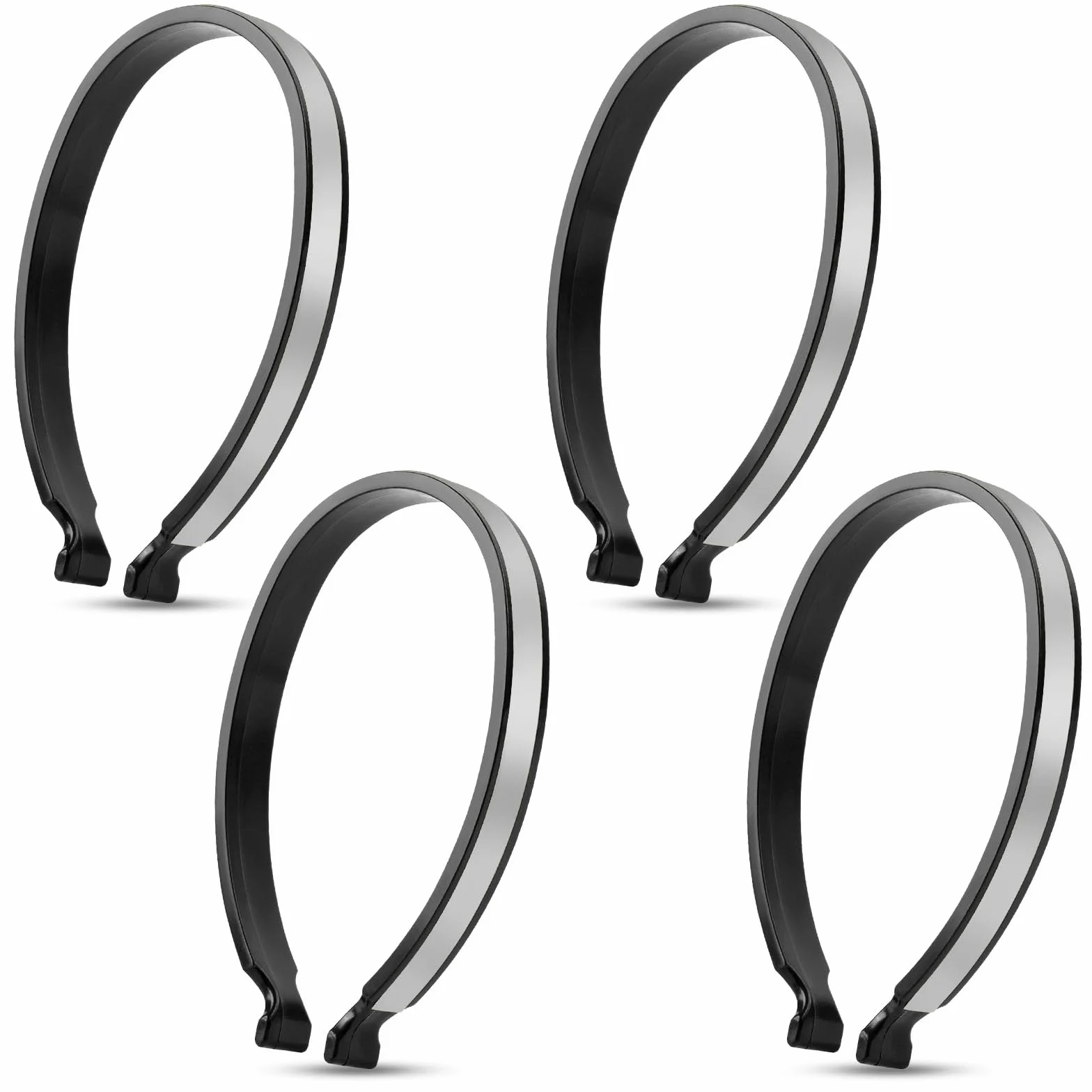 Flintronic 4 Pezzi Clip per Pantaloni da Bicicletta Riflettenti, Fasce di Sicurezza per Caviglie