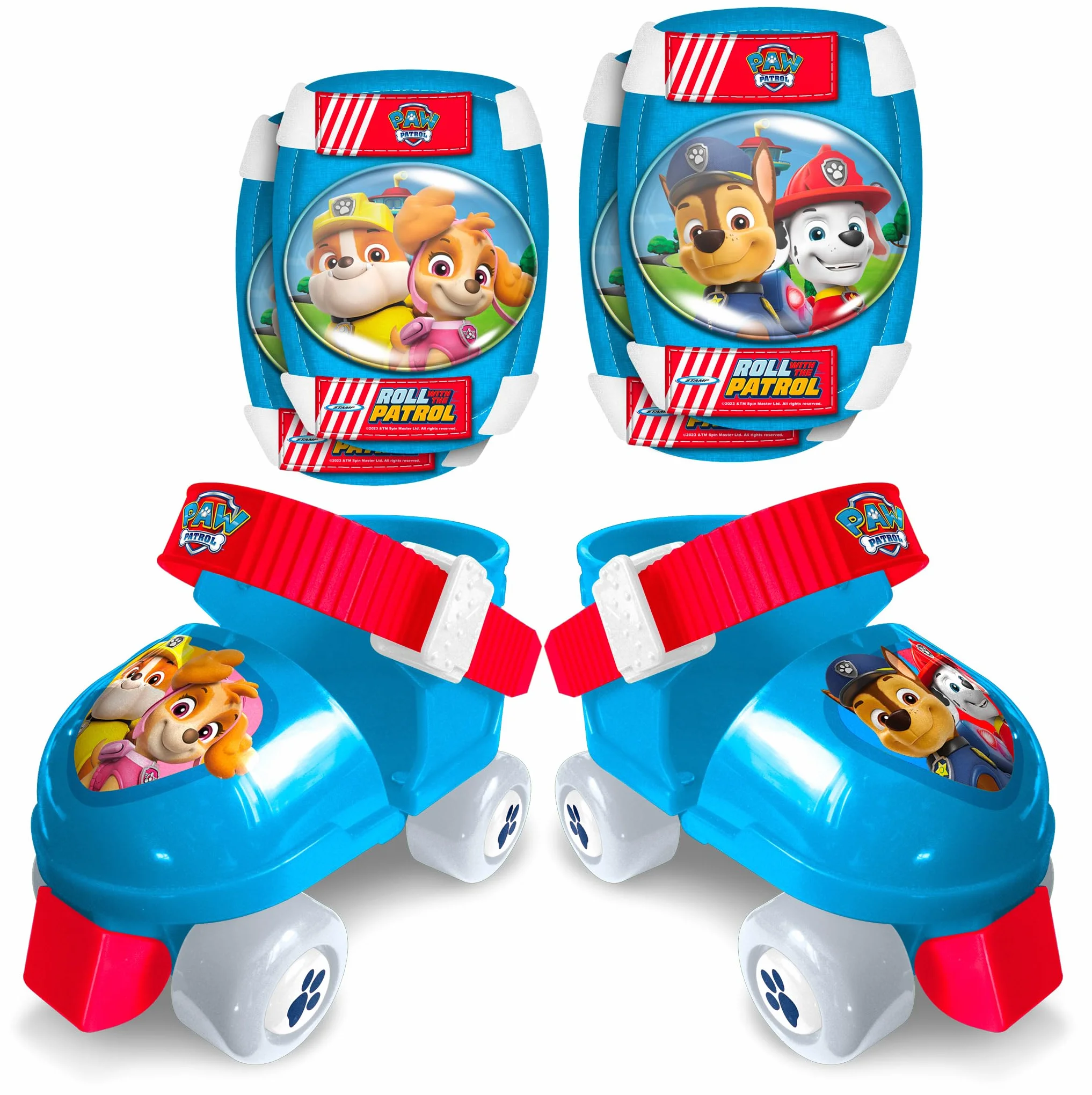 Paw Patrol Combo Pattini a 4 ruote + Gomitiere Blue Red 23/27