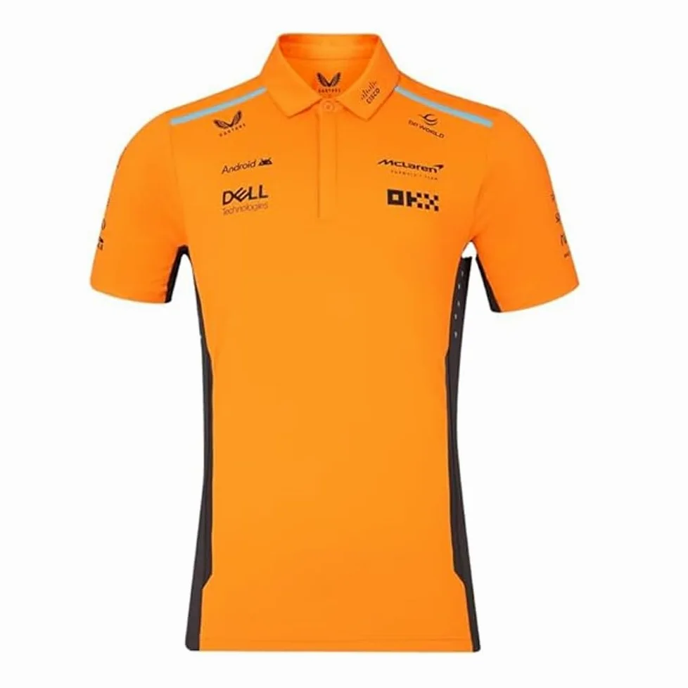 Castore 2024 McLaren Replica Polo Football Soccer T-Shirt Maglia (Autumn Glory)