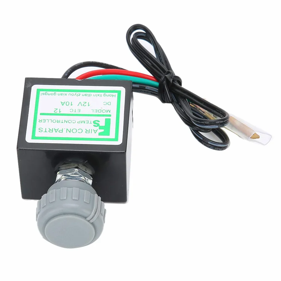 Termostato A/C per Auto, Condizionatore D'aria per Auto 10A Termostato Elettronico Interruttore per Il Controllo della Temperatura Accessorio Automatico(12V)