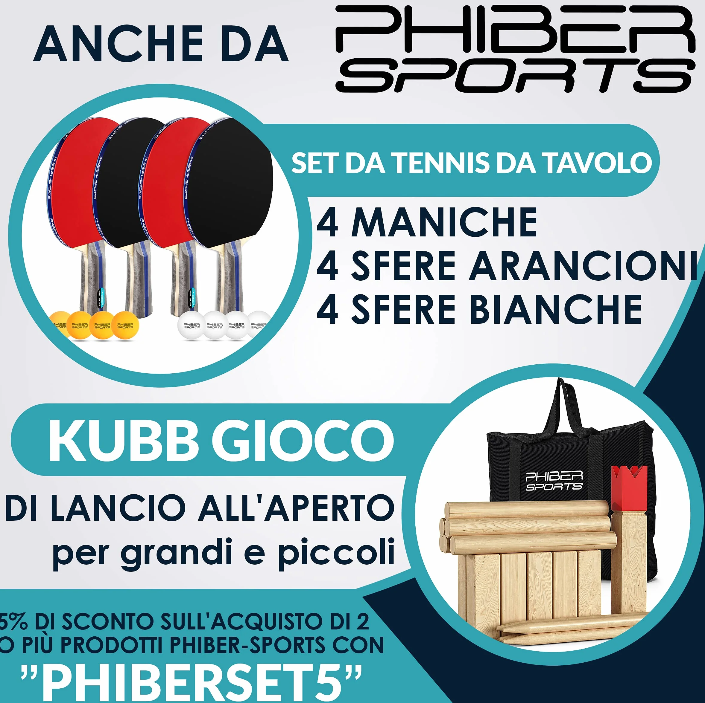 PHIBER-Sports Anelli per Frisbee 2 Pack - Anelli da Lancio Premium - 80% più Leggeri - Facili da Prendere - Per Bambini e Adulti