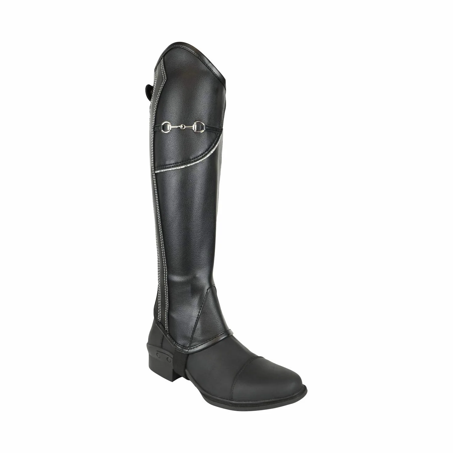 AK Bit Chain Horse Riding Half Chaps Mezza Cappotti with Additional Leather Protection AKRS-1864