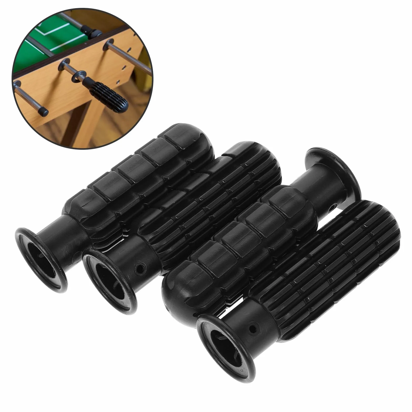 Manopole per Calcio da Tavolo in PVC Nero Sostitutive 0,7 M