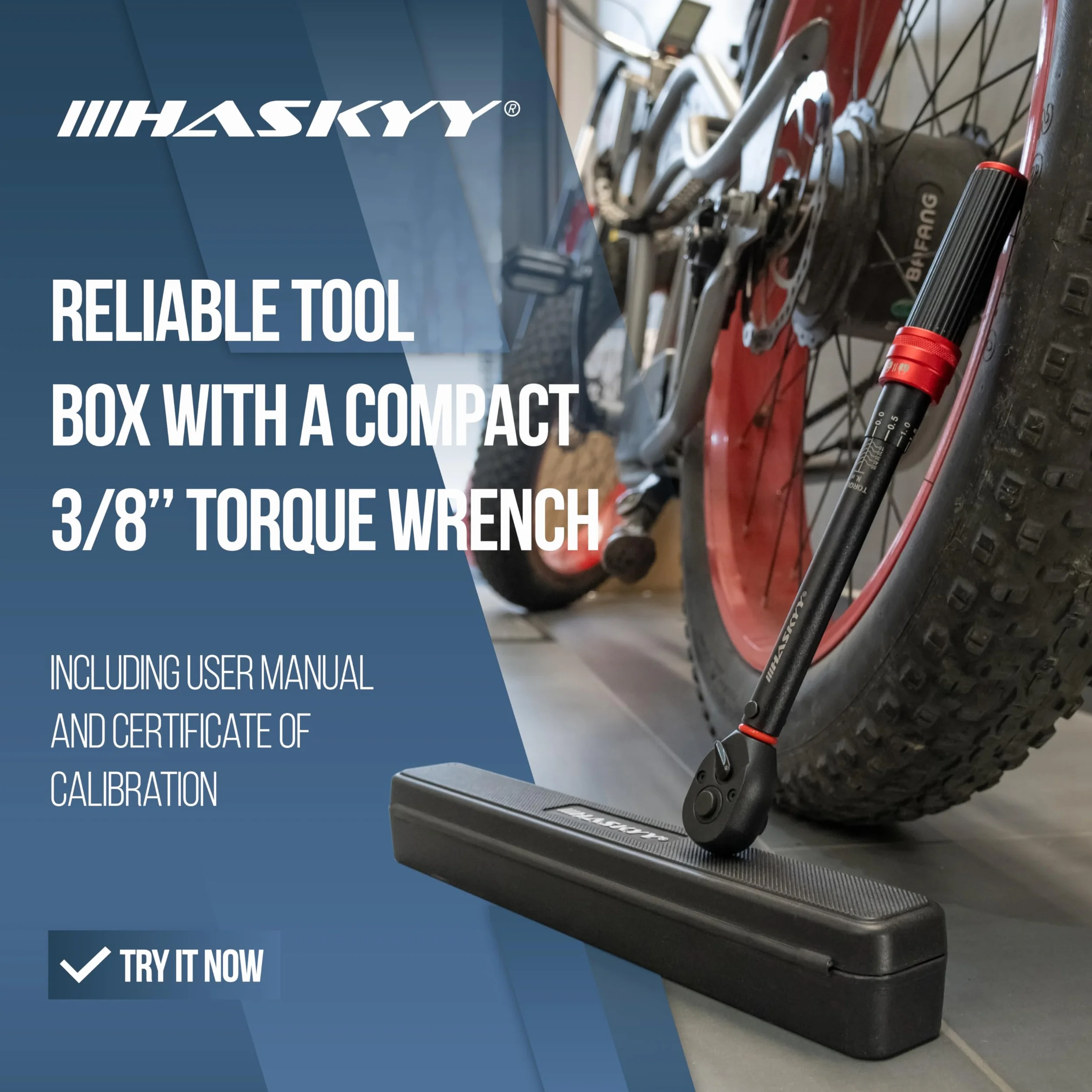 HASKYY Chiave dinamometrica 3/8" 10-60Nm per Moto Quad