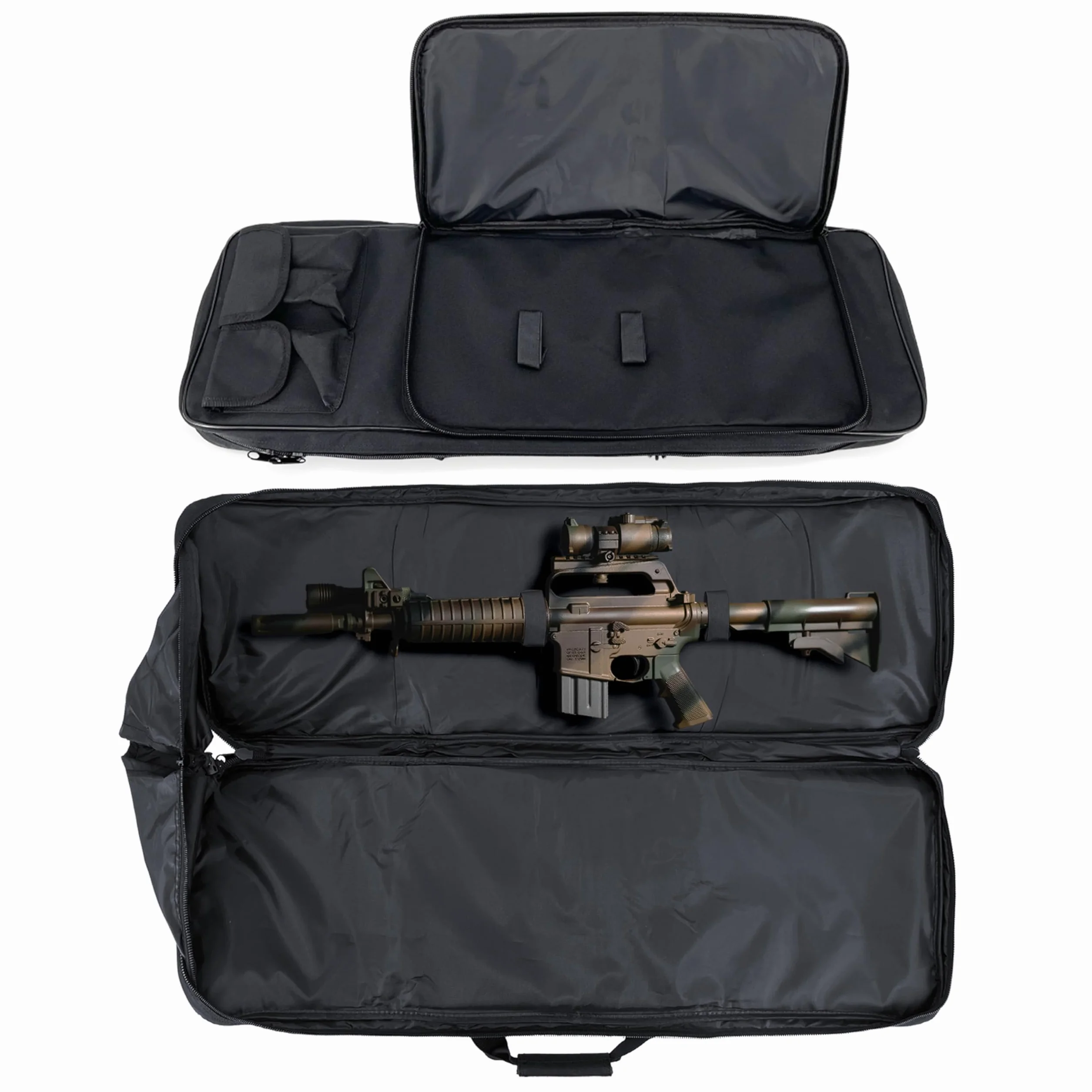 Alephnull Custodia Fucile da Caccia 120/100/85 cm Borsa per Armi Lunghe Zaino Morbido