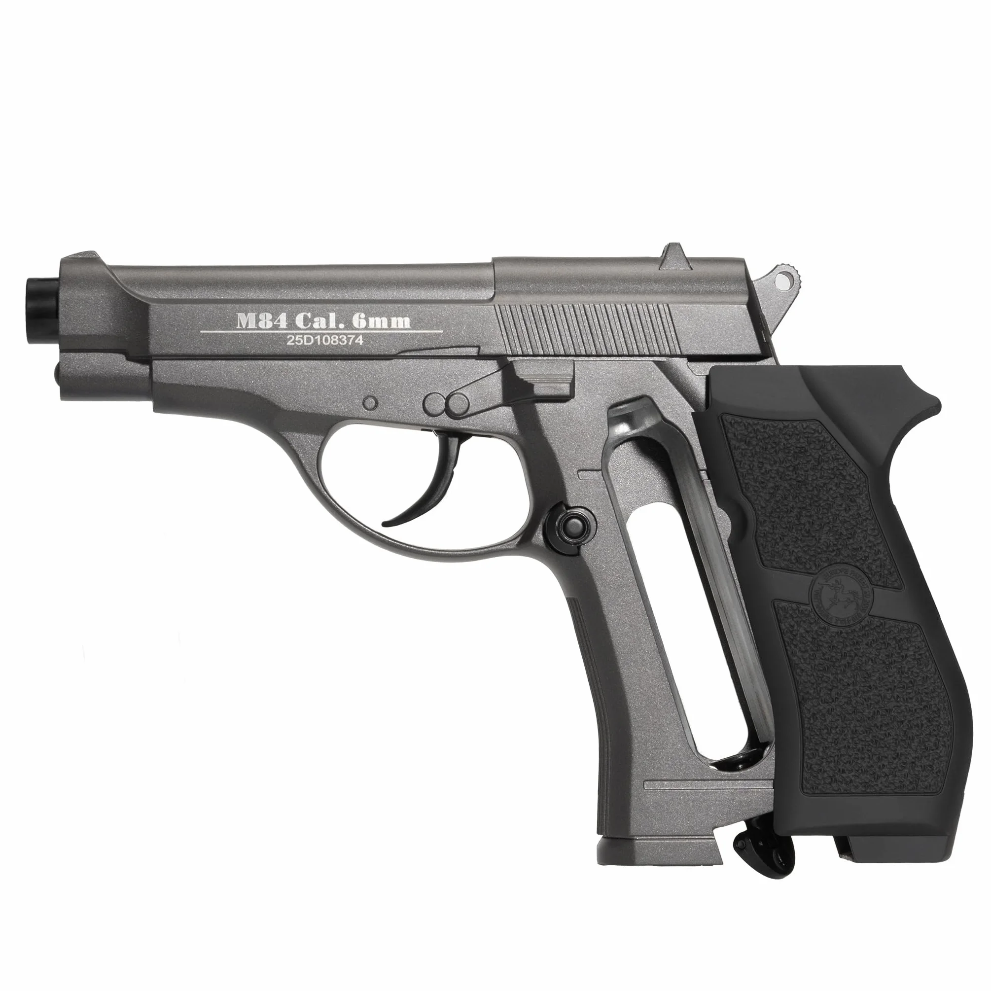 Pistola CO2 Softair M84 Full Metal Nera 0,9 J Bundle 1000 Pallini 5 Bombolette