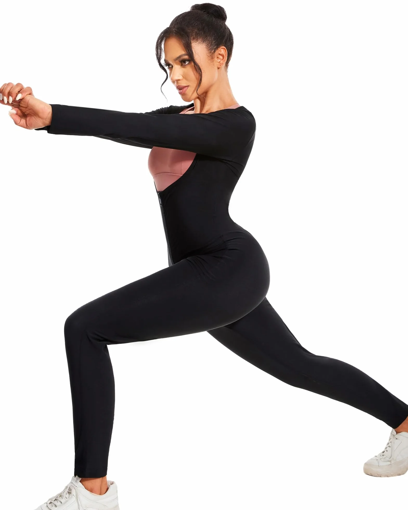 Tuta da sauna donna maniche lunghe dimagrante modellante allenamento