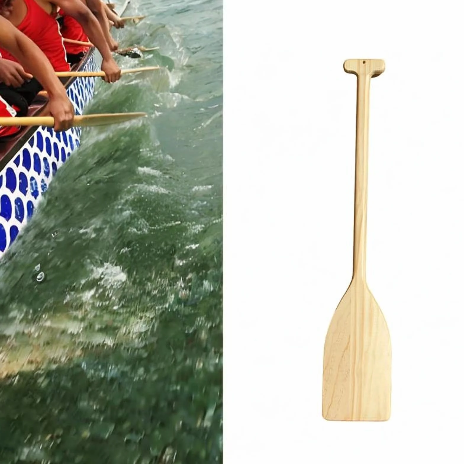 Remo per Barca in Legno, Decorazione Nautica, Realizzato a Mano, Robusto