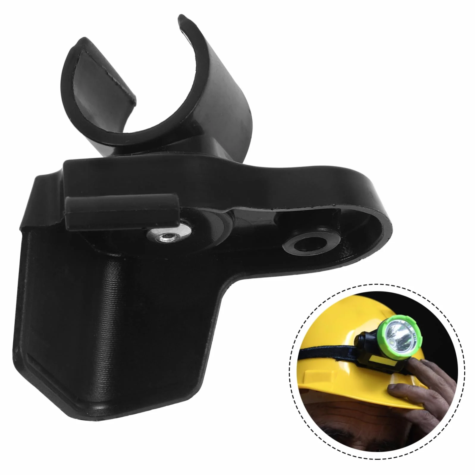 Clip portale per torcia elettrica per casco da lavoro, accessorio leggero e resistente per professionisti e fai da te