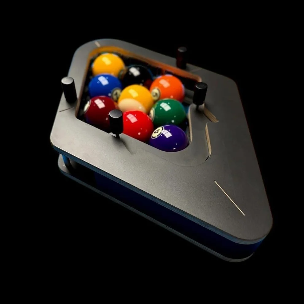 Bitman-Rack 9-Ball PRO Sistema di Rack per Biliardo di Precisione Legno Massello 8-Ball/9-Ball