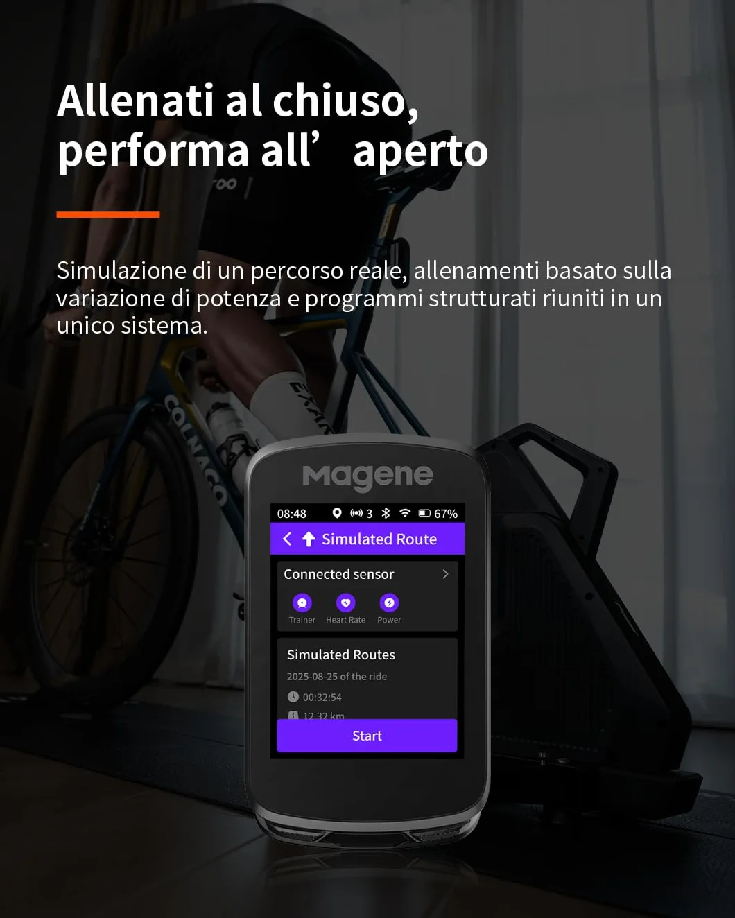 Magene C606 V2 Ciclocomputer, Wi-Fi Bluetooth, ClimbPro, Nawigacja
