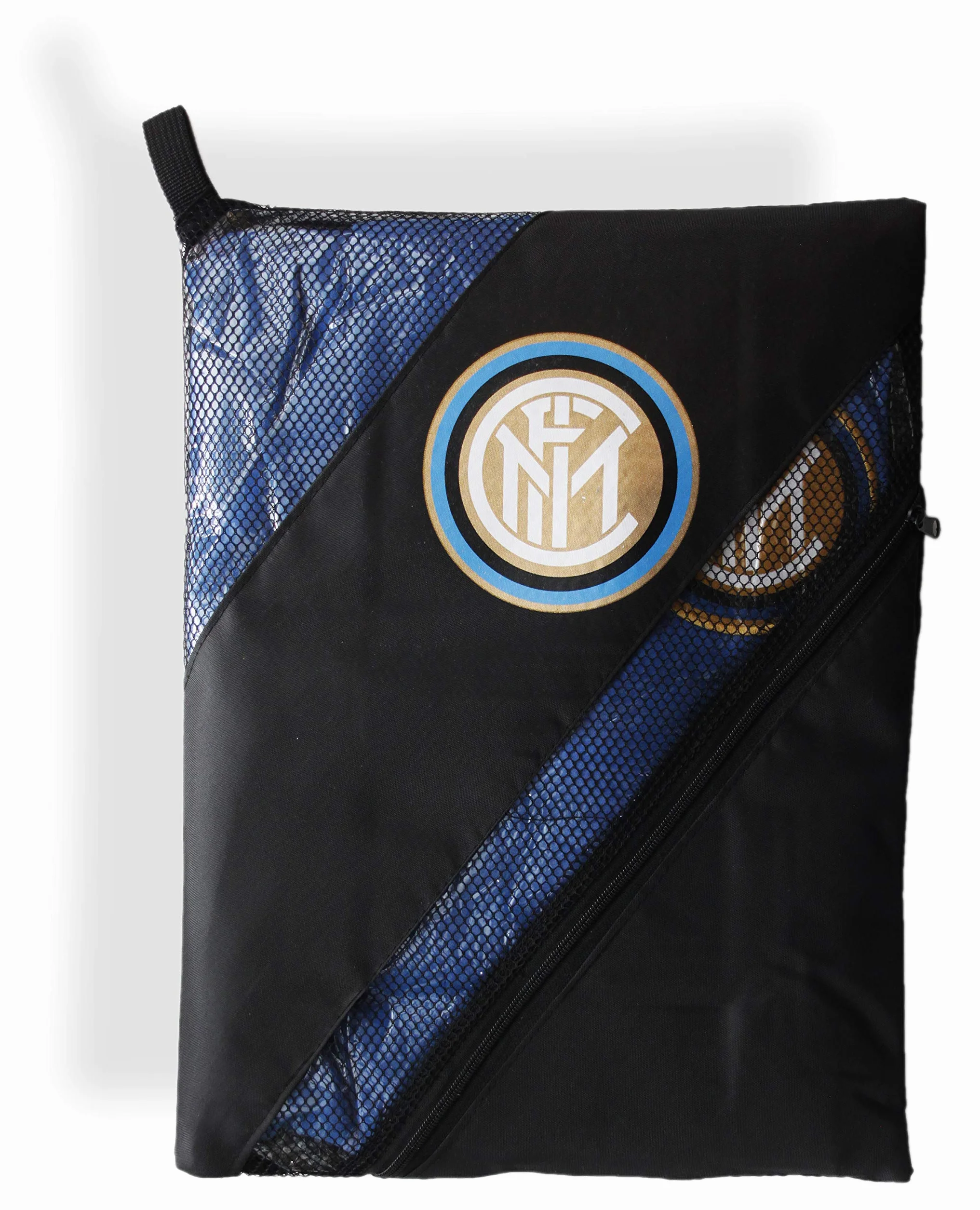 Accappatoio UFFICIALE FC INTER Microfibra con Cappuccio Sacca UOMO Ragazzo Nero Azzurro