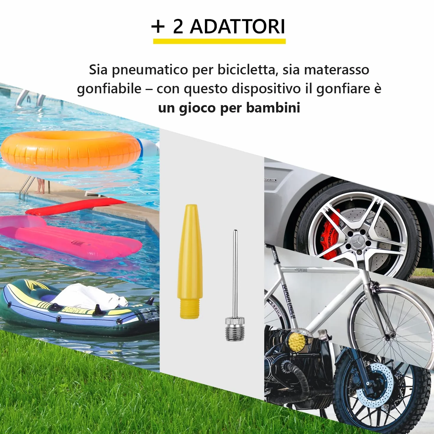 Pompa Bicicletta da Pavimento 11 Bar/160 PSI con Manometro per Valvole Presta e Schrader per Bici da Corsa, MTB, E-Bike
