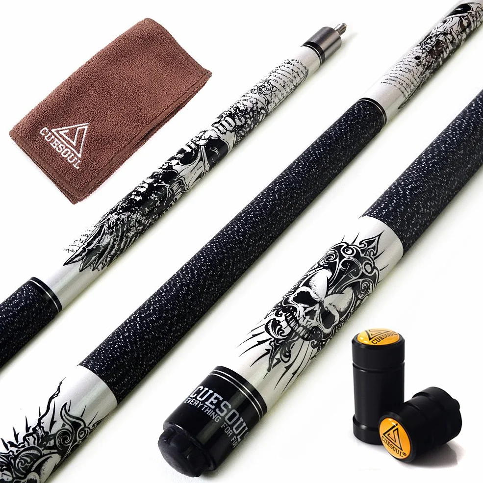 CUESOUL Rockin Serie 57 21 oz Maple Pool Cue Stick Set with Joint Protector and Cue Cloth