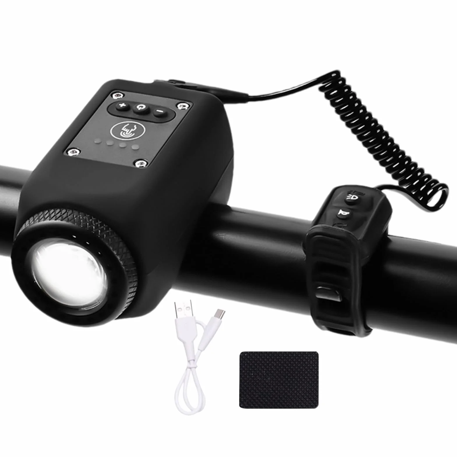 Campanello per bici con allarme forte, ricarica USB, multifunzione, elettronico, per mountain bike