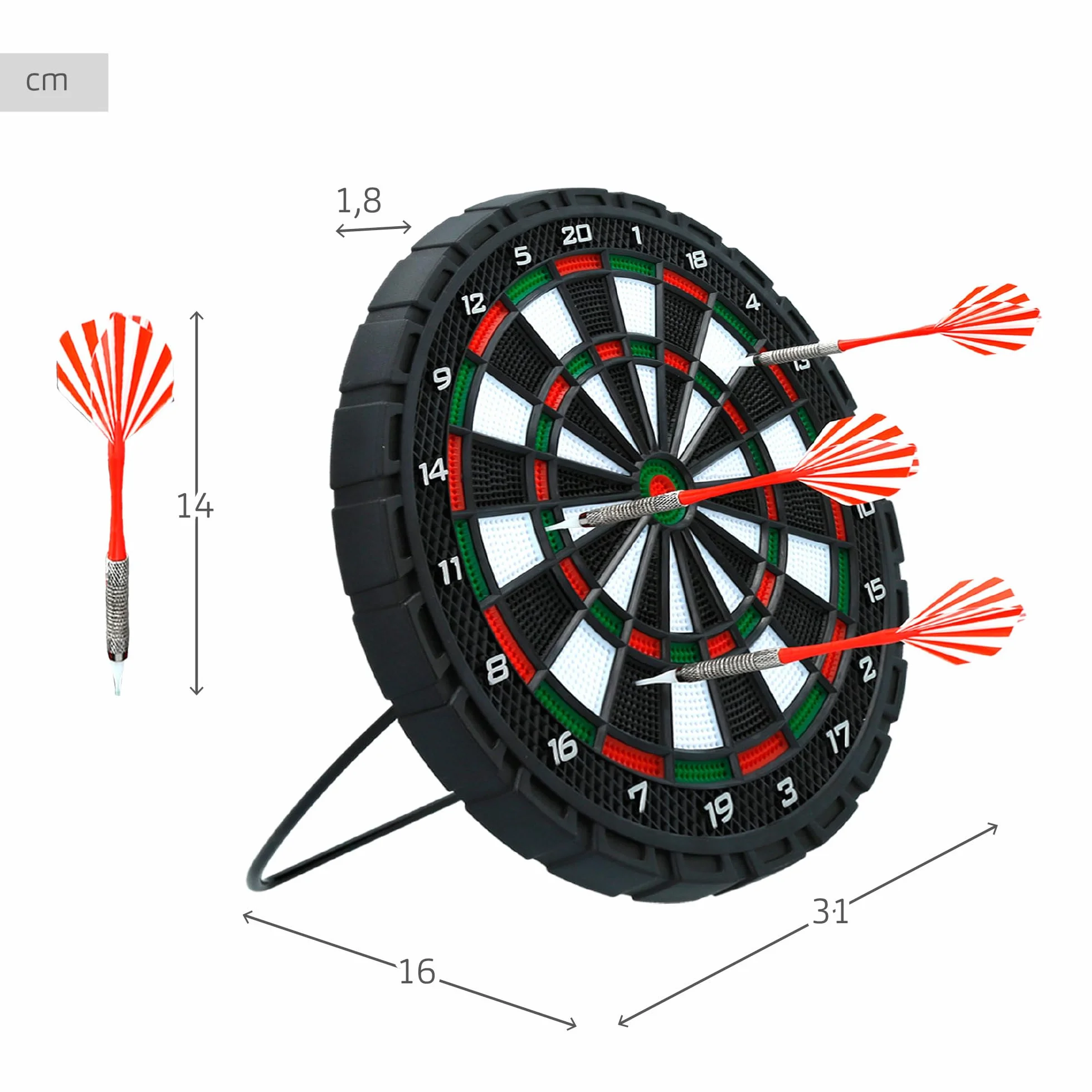 AKTIVE 44930 Bersaglio per freccette Ø 31 cm