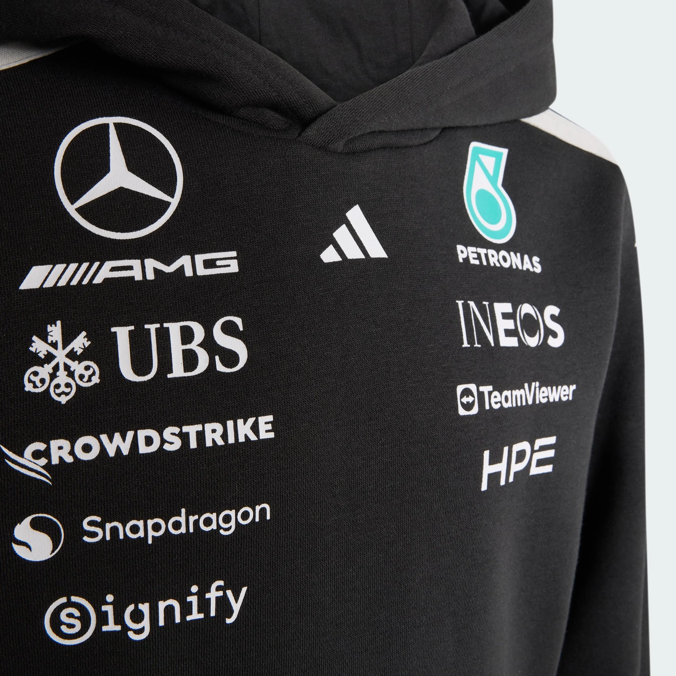 Adidas Felpa con Cappuccio Mercedes-AMG Petronas Formula 1 Team Driver Maglia di Tuta Unisex Bambini e Ragazzi