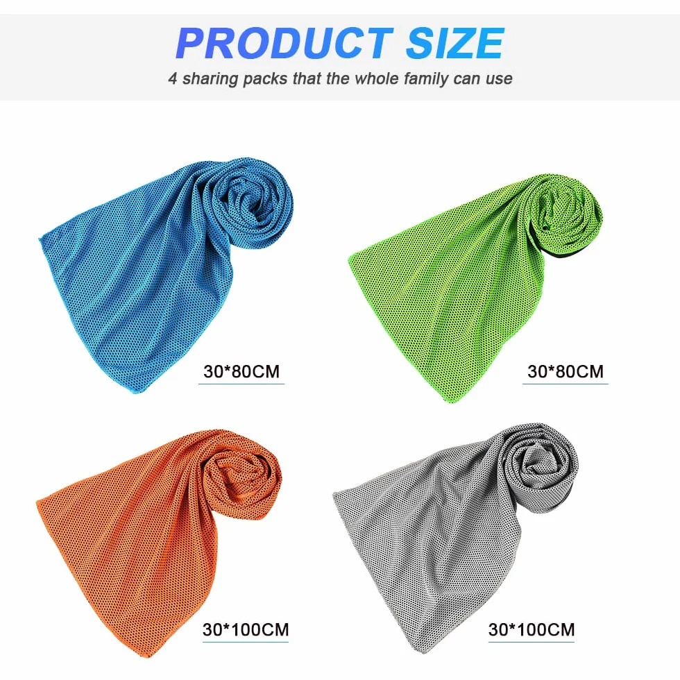 Asciugamano Rinfrescante Microfibra Telo Raffreddamento Palestra Salvietta Refrigerante Sportivo Cooling Towel
