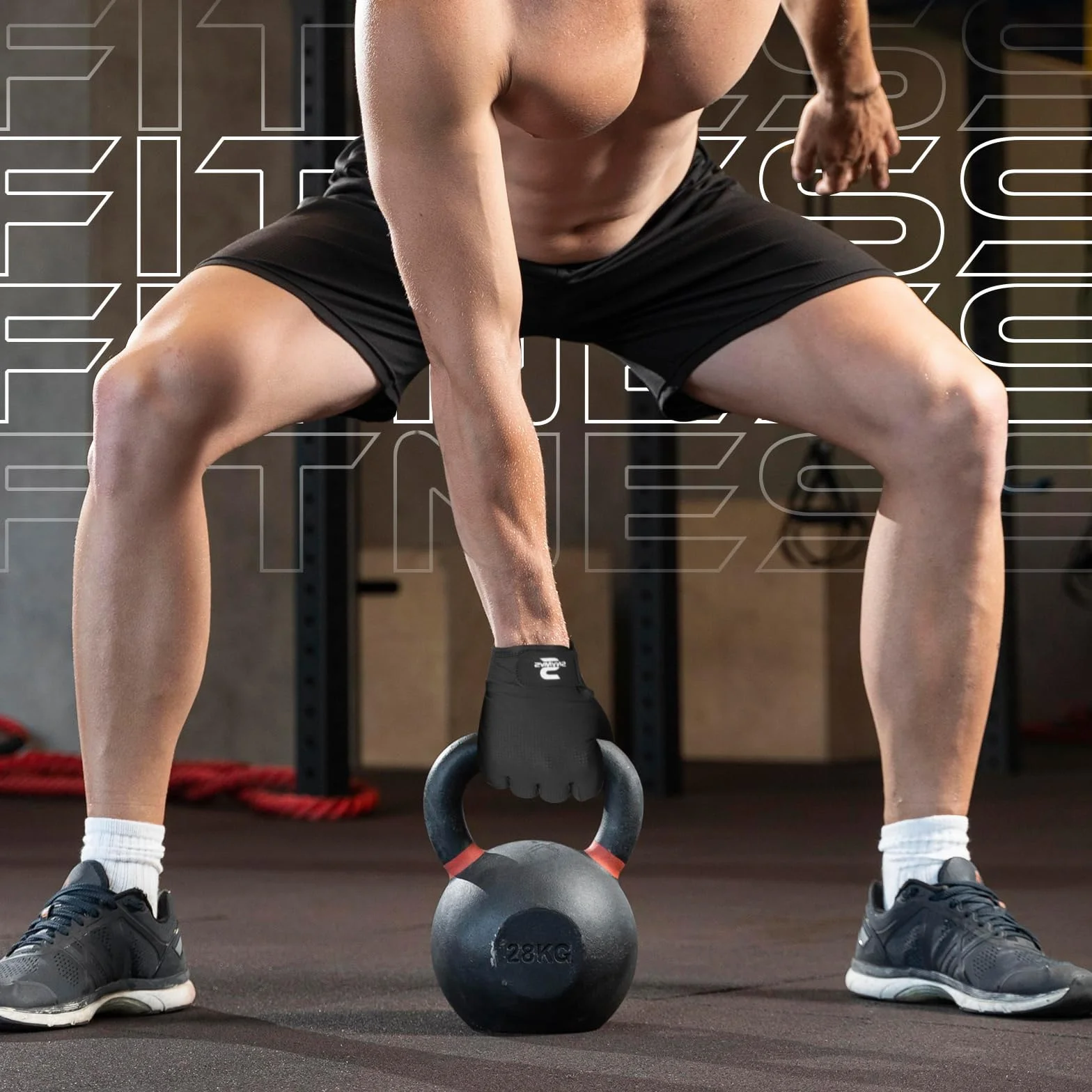 SAWANS Guanti da palestra antiscivolo silicone imbottito palmo mezze dita uomo donna
