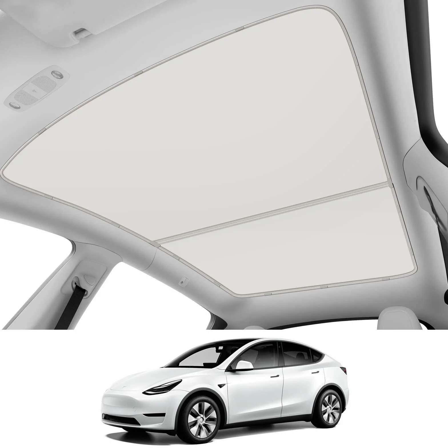 Tendine parasole per tetto per Tesla Model Y 2021-2025, aggiornate [tecnologia di raffreddamento, isolamento termico] Parasole per tetto apribile non abbassato per accessori Tesla Model Y (non