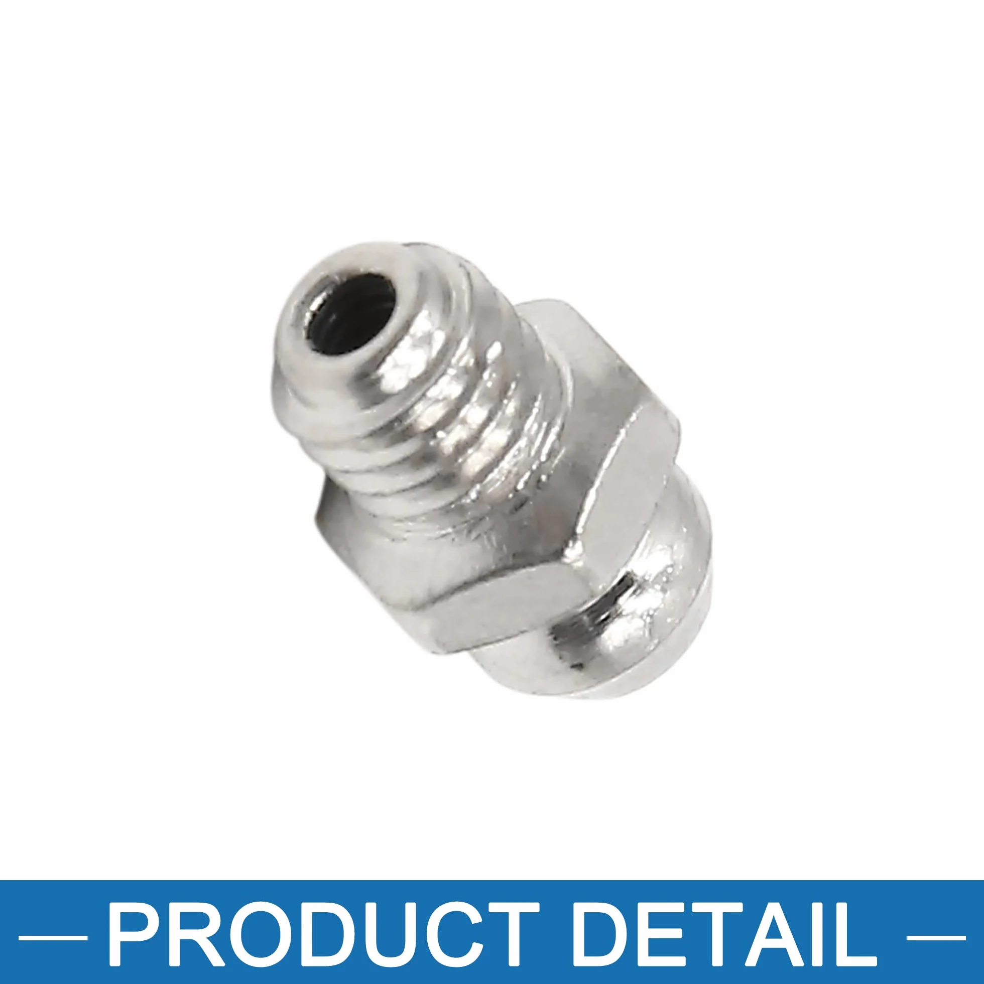 ABSPRO Raccordo Nipplo per Ingrassatore M6 x 1 Dritto Nickel Placcato Zestaw 80