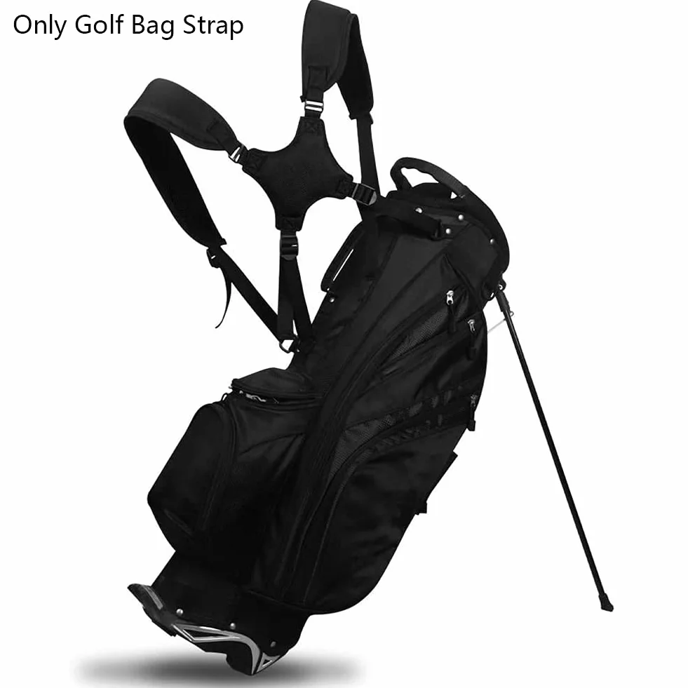 Tracolla per borsa da golf regolabile, nero, accessori ricambio