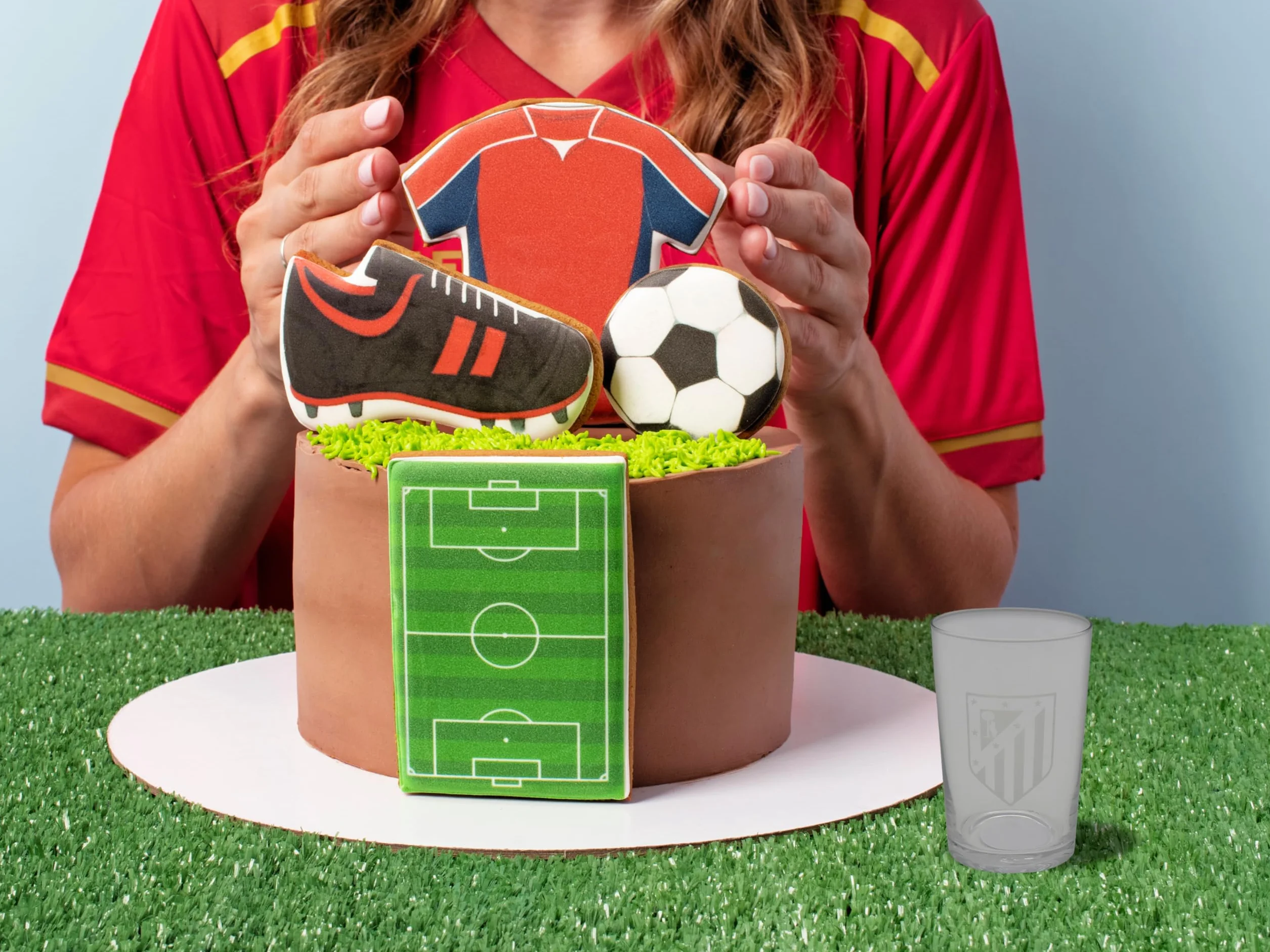 CYPBRANDS Atlético de Madrid Bicchiere da acqua resistente lavabile in lavastoviglie adatto microonde Prodotto ufficiale