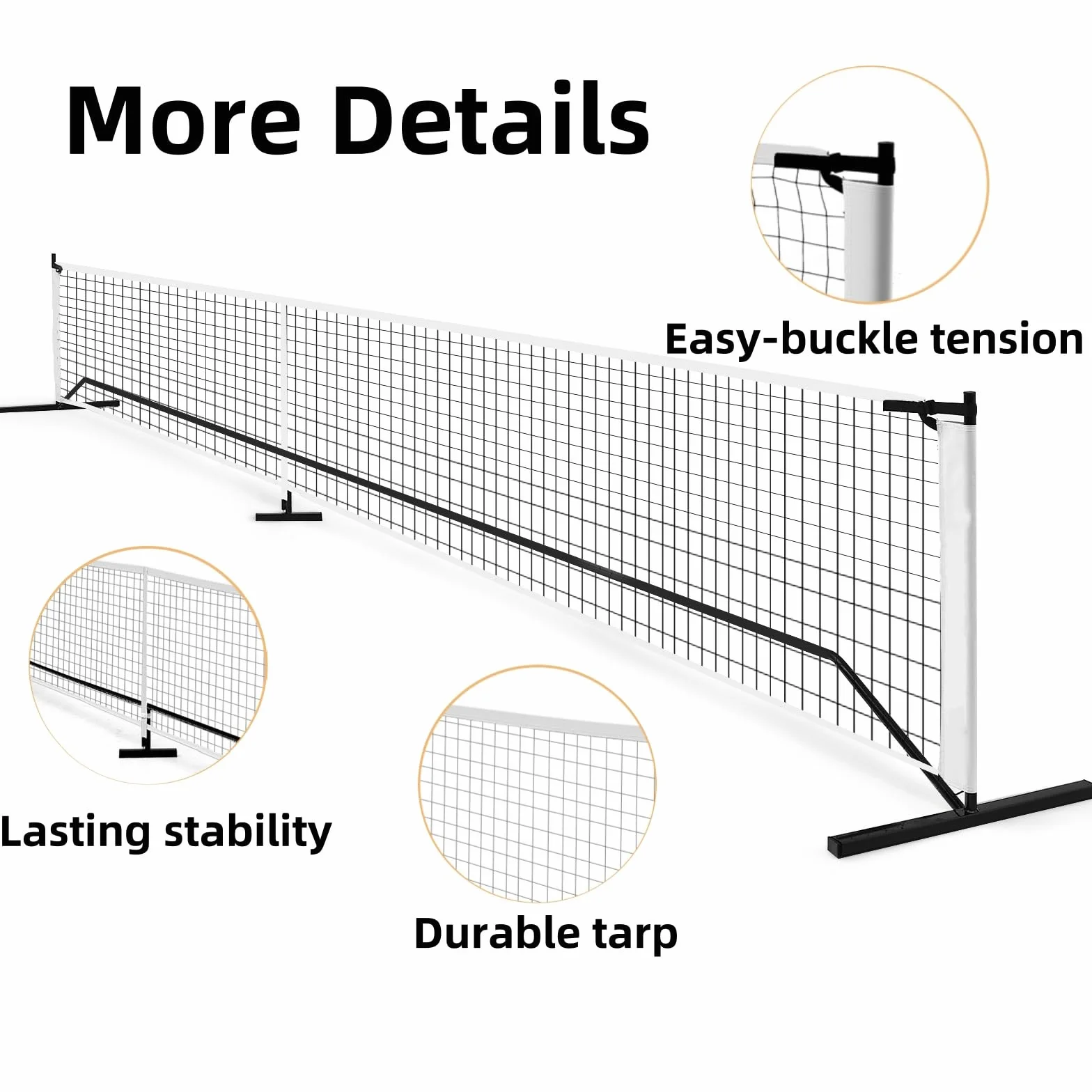 LIFEZEAL Rete Pickleball Portatile 670x92x70cm Set Resistente in Poliestere con Borsa Trasporto per Badminton Tennis Pallavolo