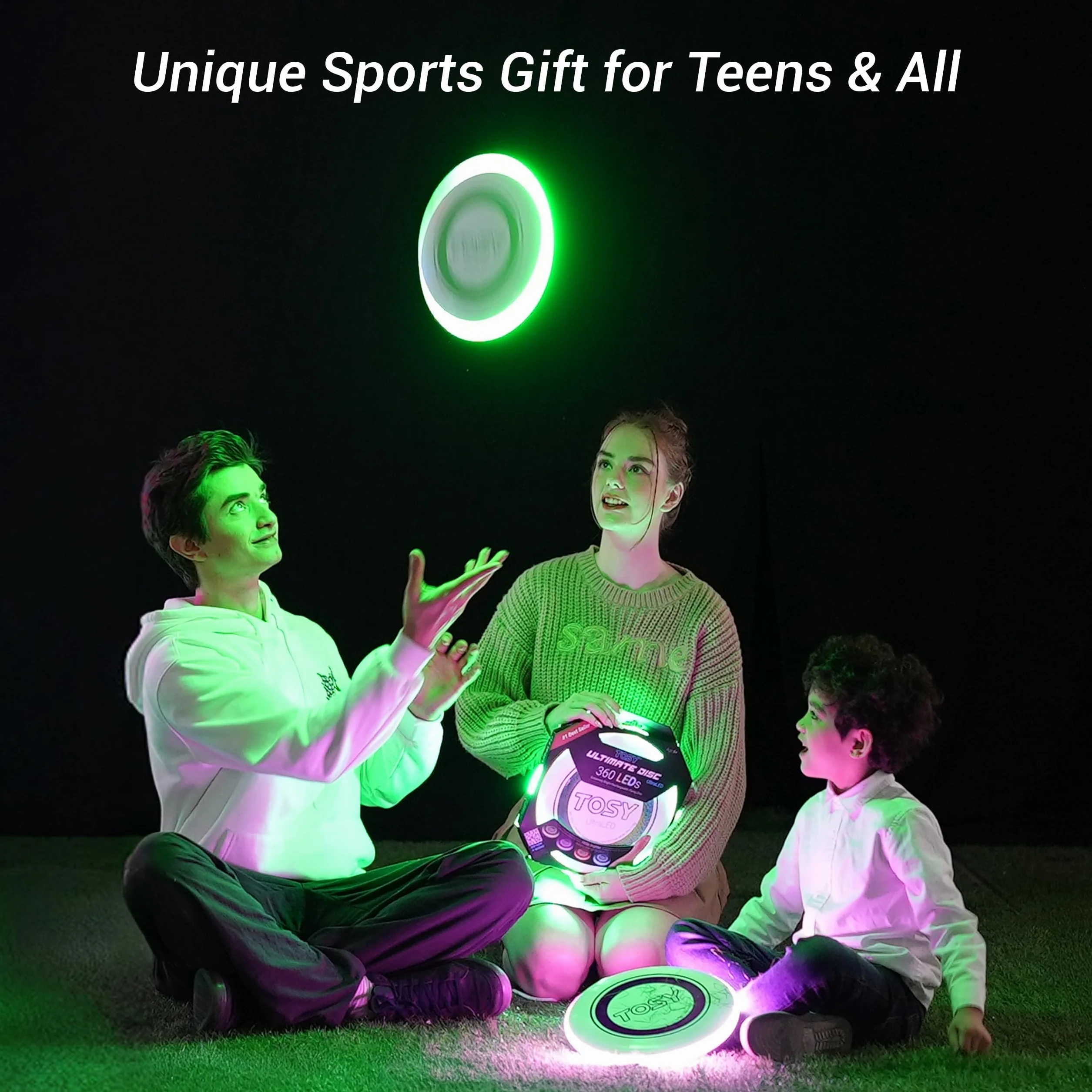 TOSY Frisbee Disco 36 LED 16 milioni di colori RGB ricaricabile