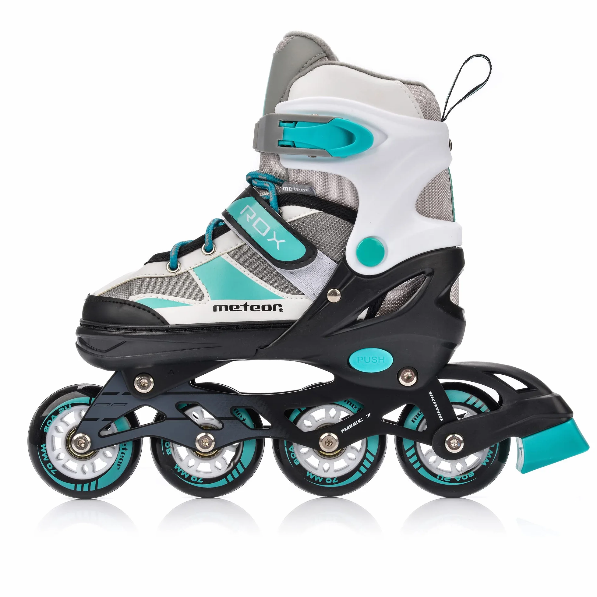 Meteor Pattini in Linea Bambini Gioventù Dimensione Regolabile ABEC-7 Ruote PU