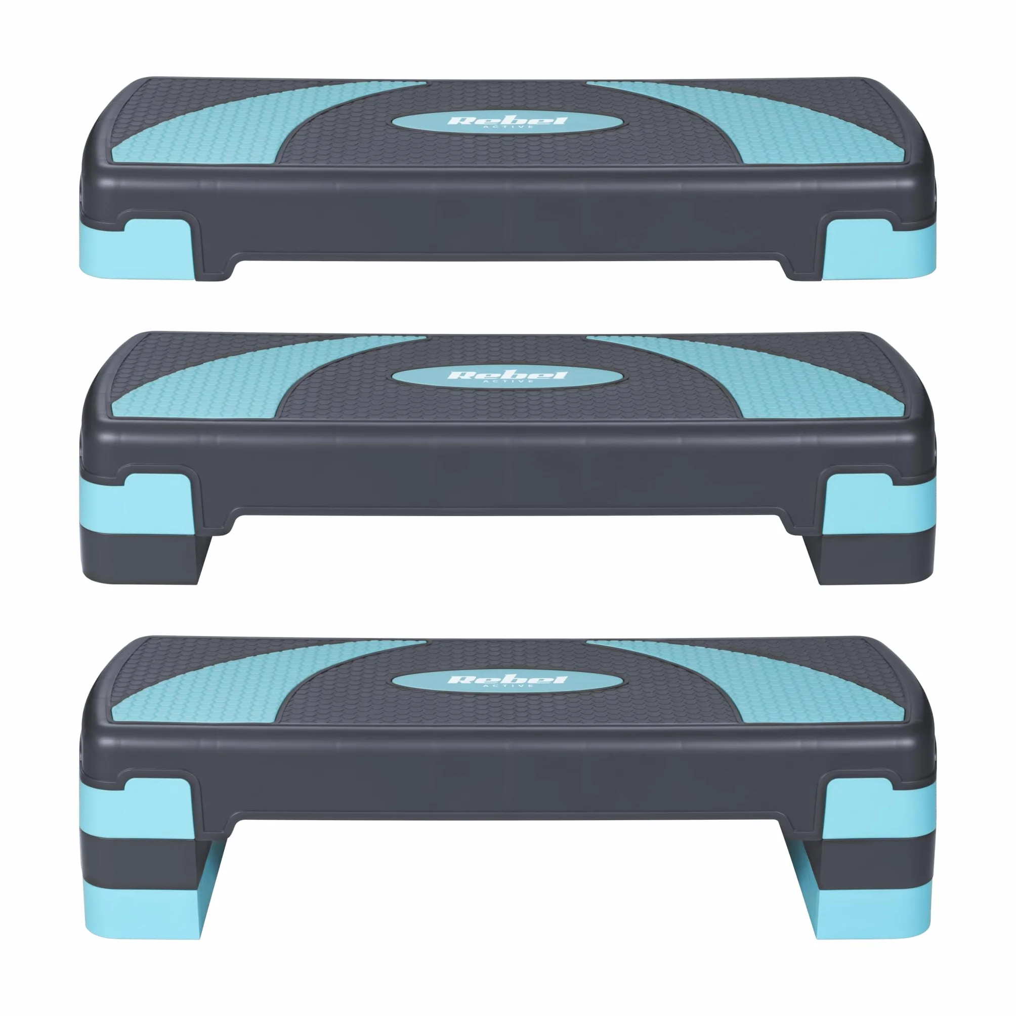 Rebel Step Fitness Aerobica & Esercizio 3 Gradi Grigio e Blu RBA-3225-BL