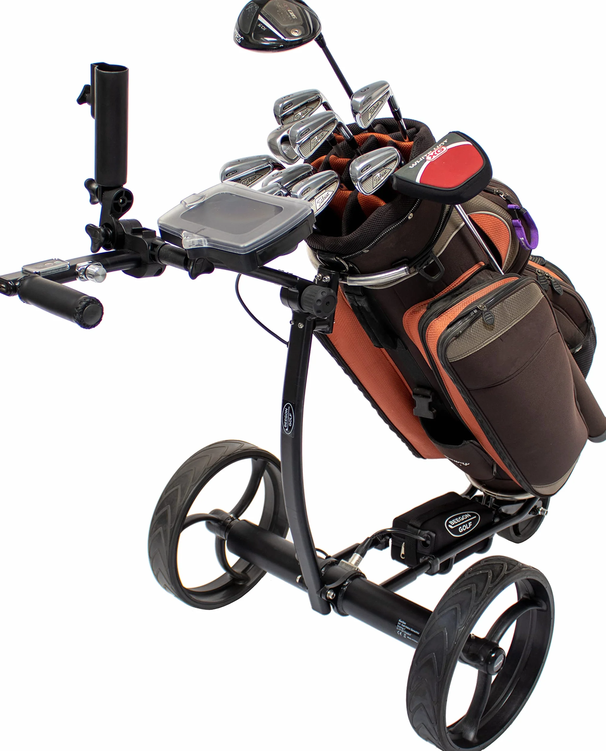 BeeGon Golf Carrello elettrico GT-X600 Pro Black Edition batteria al litio 10 Ah