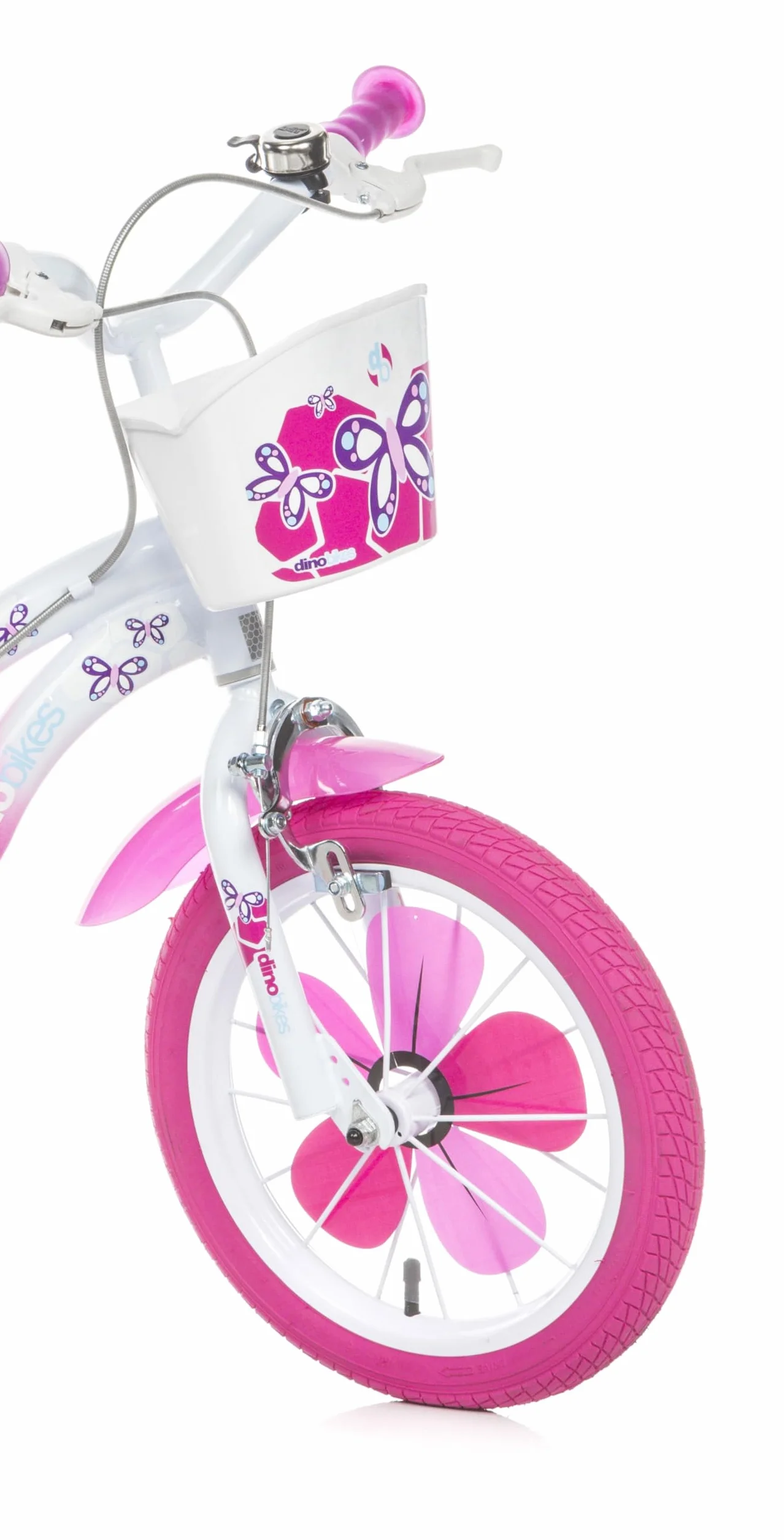 DINO BIKES Bicicletta da bambina FLAPPY 14" per altezza 95-115 cm