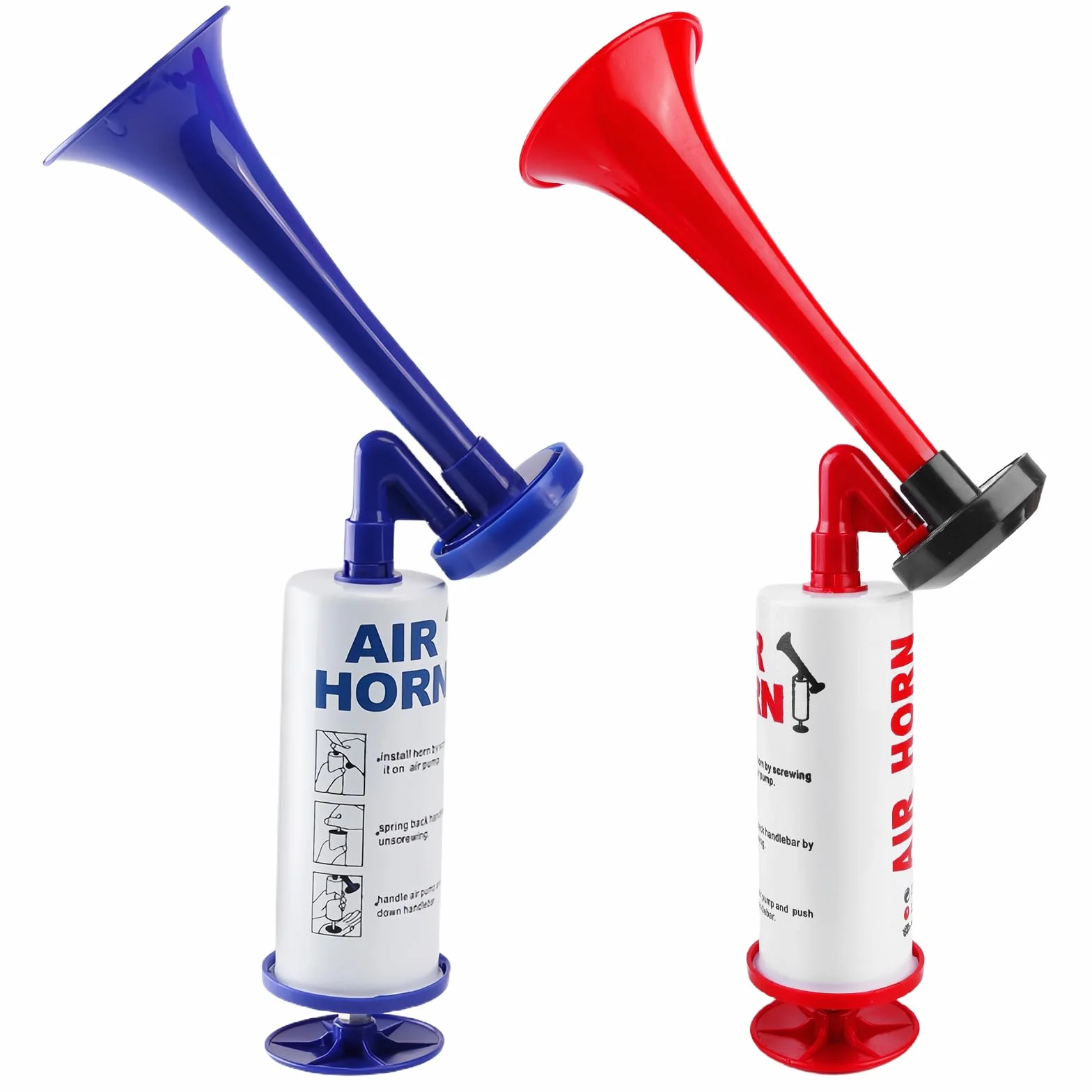 Tromba a Pressione 2 Pezzi, Air Horn ad Aria Compressa, Tromba di Segnalazione per Calcio, Pallamano, Arbitro